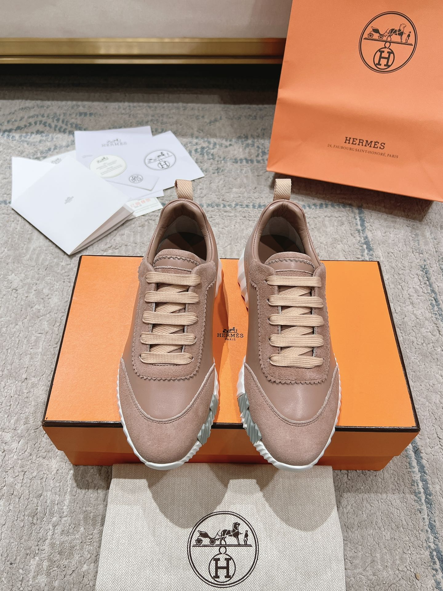 Hermes Zapatos Calzado informal Universal para hombres y mujeres Chamois Cuero de vaca Pu Piel oveja Colección otoño Fashion Casual