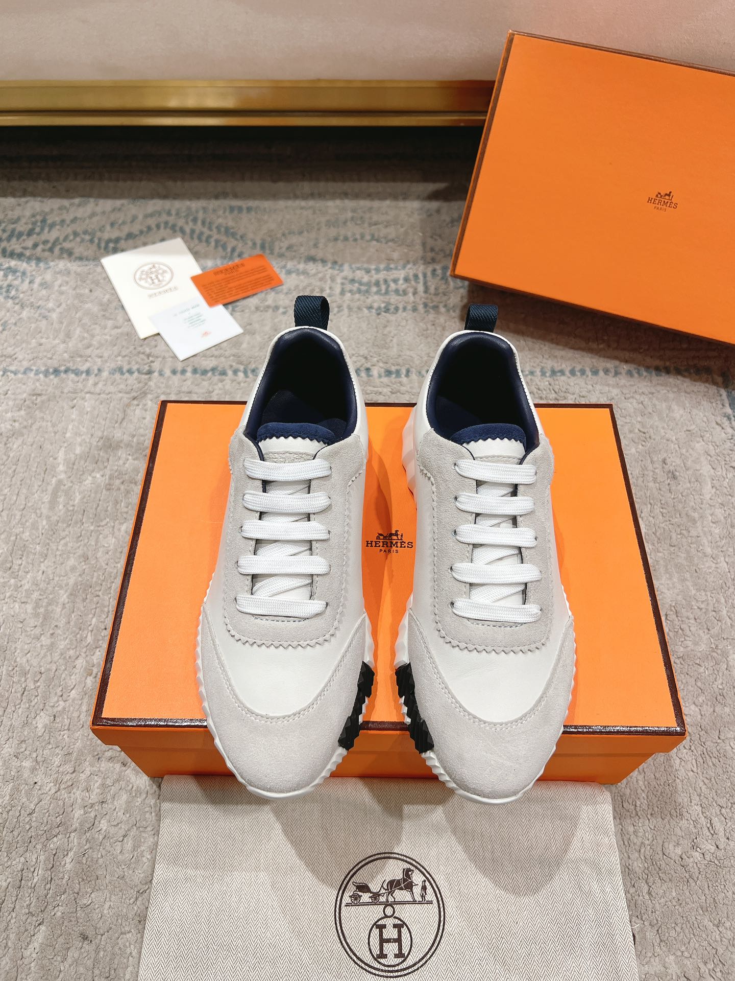 Hermes Zapatos Calzado informal Universal para hombres y mujeres Chamois Cuero de vaca Pu Piel oveja Colección otoño Fashion Casual