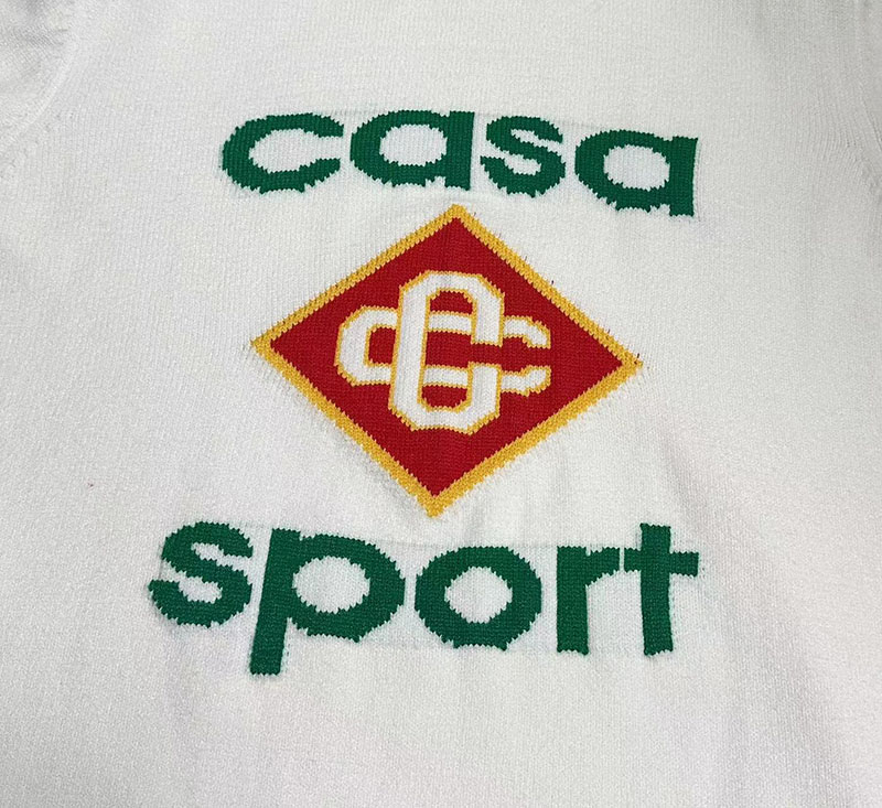 P110 卡萨布兰卡Casablanca  
24年秋冬拼色字母圆领针织长袖
 颜色：黑色 白色
码数:M L XL XXL