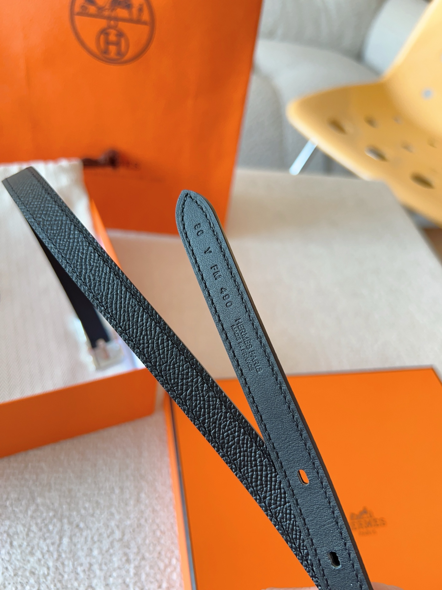 Hermes Swift & Epsom Leather Belt with Lucky Padlock Buckle - 1.5cm Width 8 i1737010664670 5199 0 7