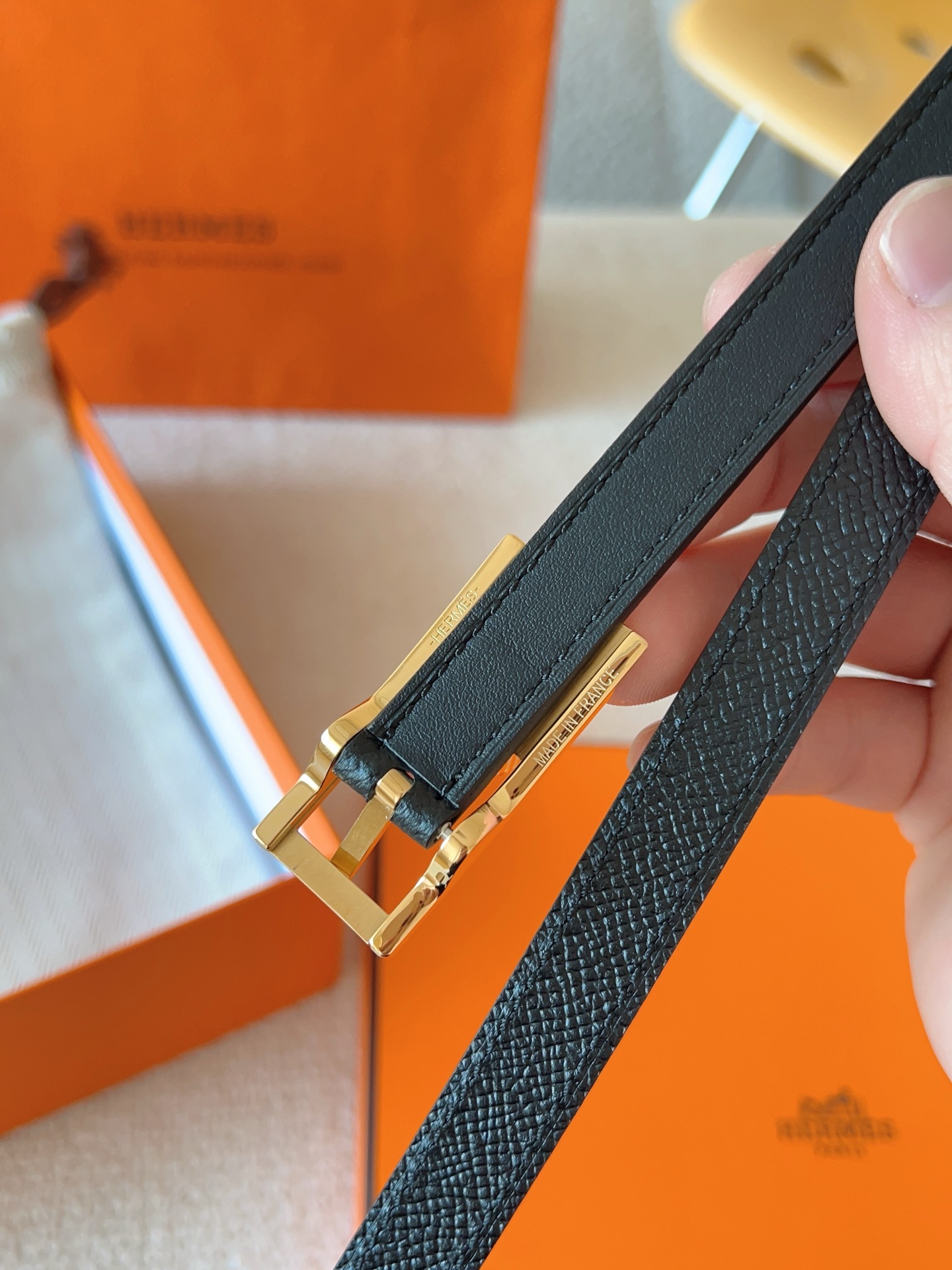 Hermès Lucky Reversible Belt in Swift & Epsom Leather with Metal Buckle 9 i1737010711927 1134 0 7