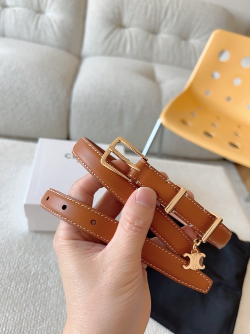 Celine Elegant Charm Taurillon Leather Belt with Polished Metal Buckle 1 Celine Elegant Charm Taurillon Leather Belt with Polished Metal Buckle