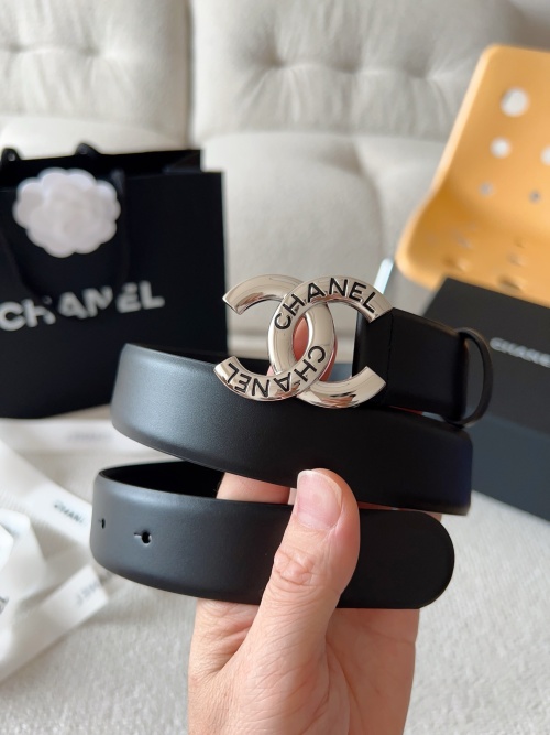 Chanel Leather Belt with Iconic CC Buckle - Premium Quality, 3.0cm Width 1 Chanel Leather Belt with Iconic CC Buckle - Premium Quality, 3.0cm Width