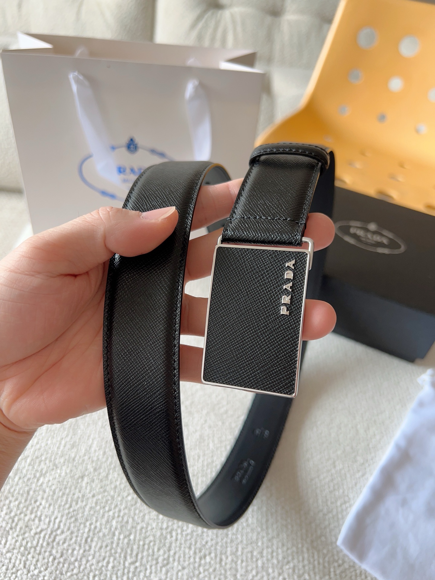 Prada Style Leather Men's Belts Lookbook Reference image 2