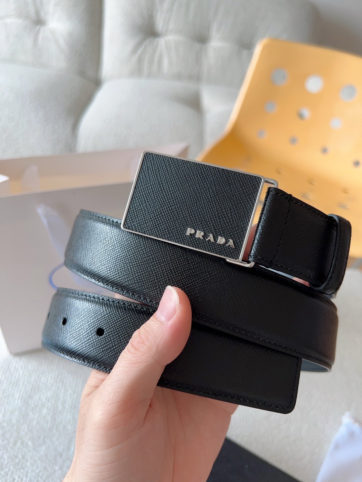 Prada Style Leather Men's Belts Lookbook Reference image 1