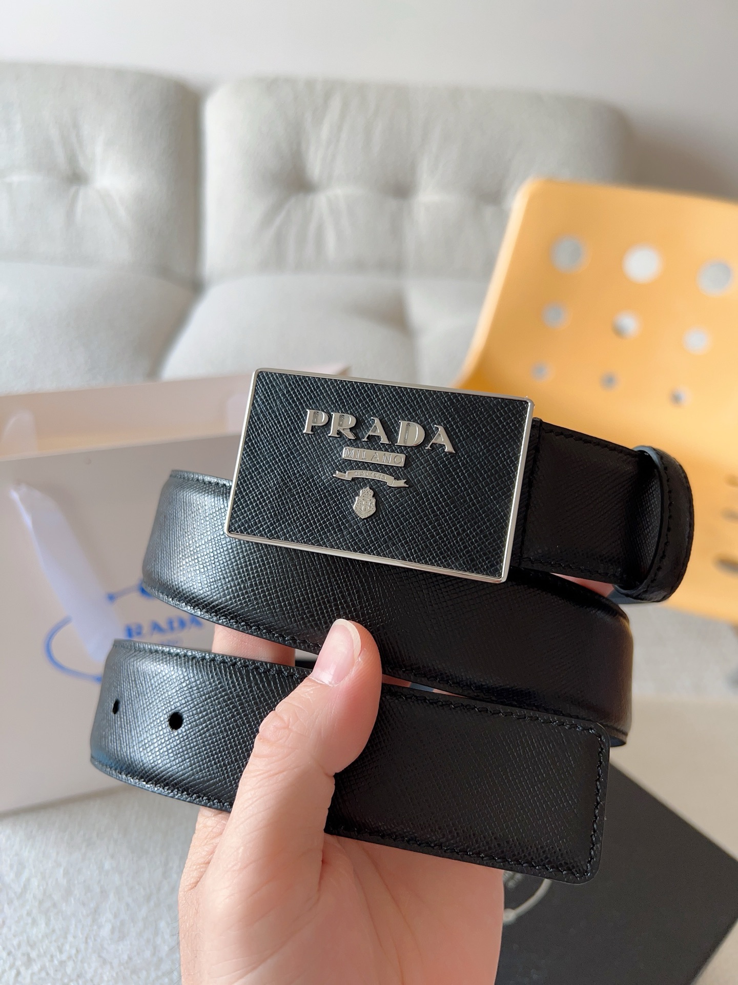 Prada Style Leather Men's Belts Lookbook Reference image 1