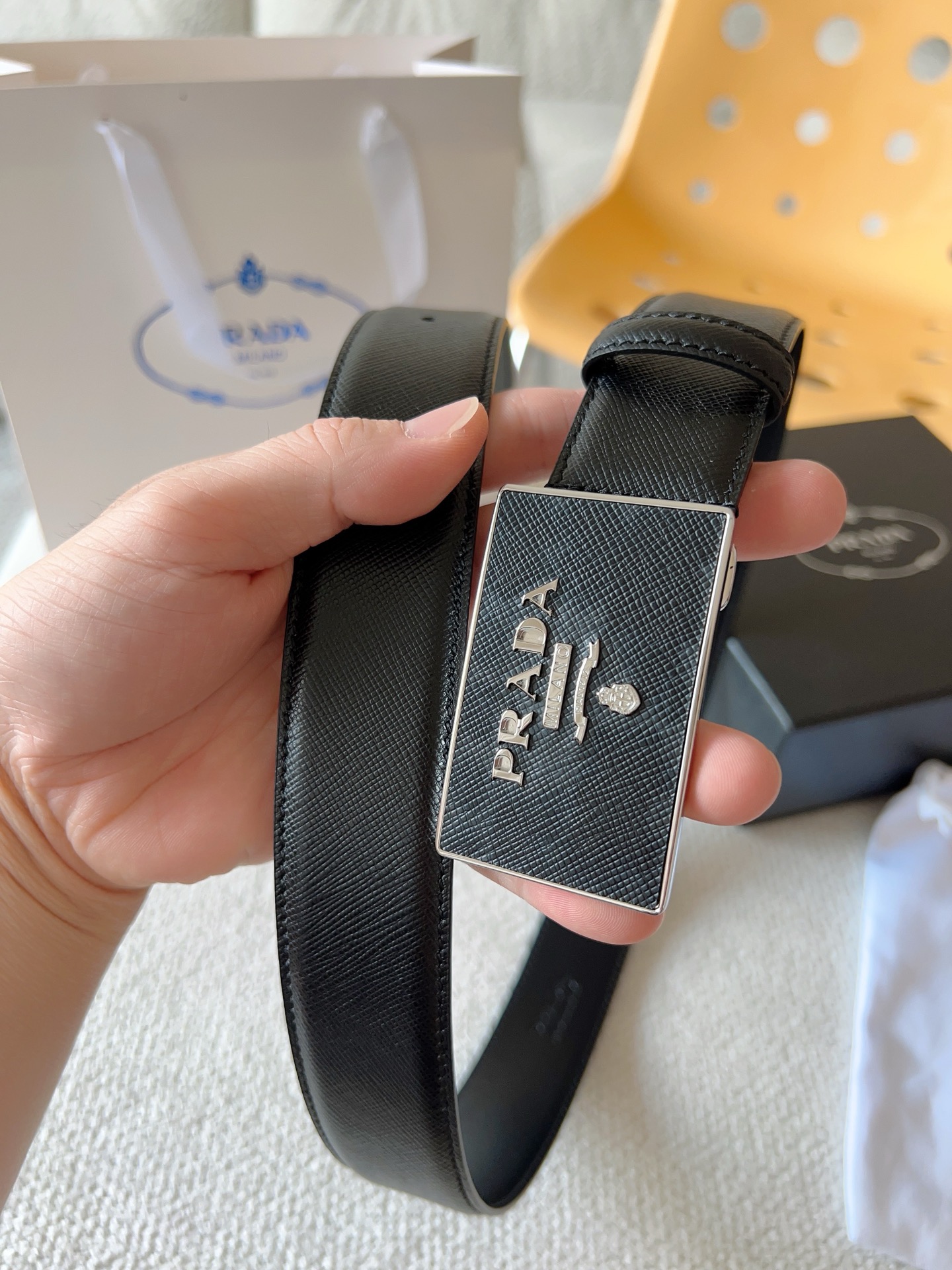 Prada Style Leather Men's Belts Lookbook Reference image 2