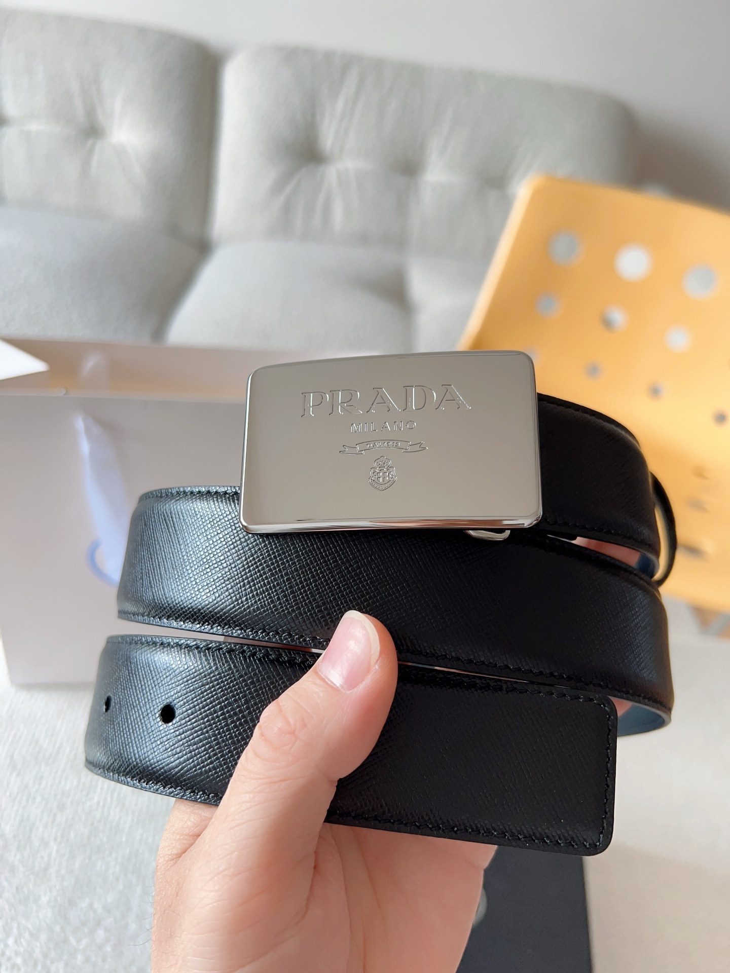 Prada Style Leather Men's Belts Lookbook Reference image 1