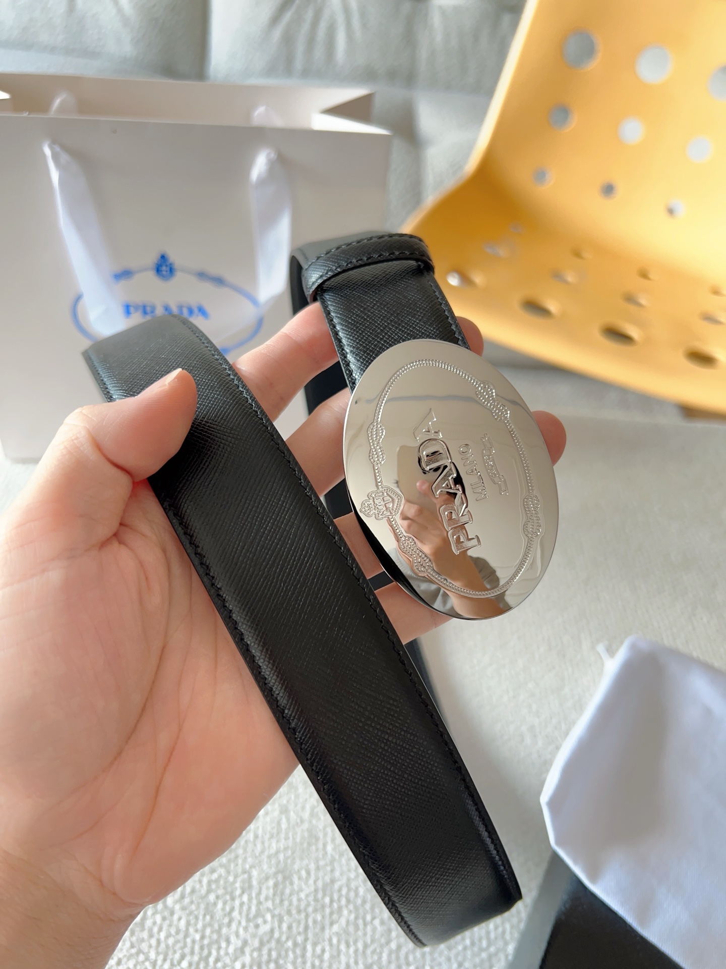 Prada Style Leather Men's Belts Lookbook Reference image 2