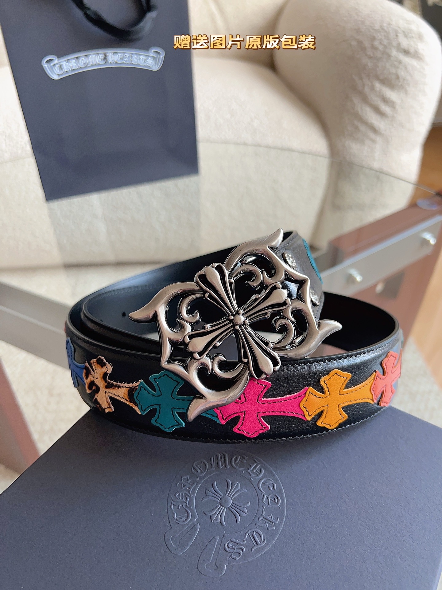 Chrome Hearts 𝐂𝐡𝐫𝐨𝐦𝐞𝐇𝐞𝐚𝐫𝐭𝐬克罗心男士腰带 是一款明星 爱不释手品牌
