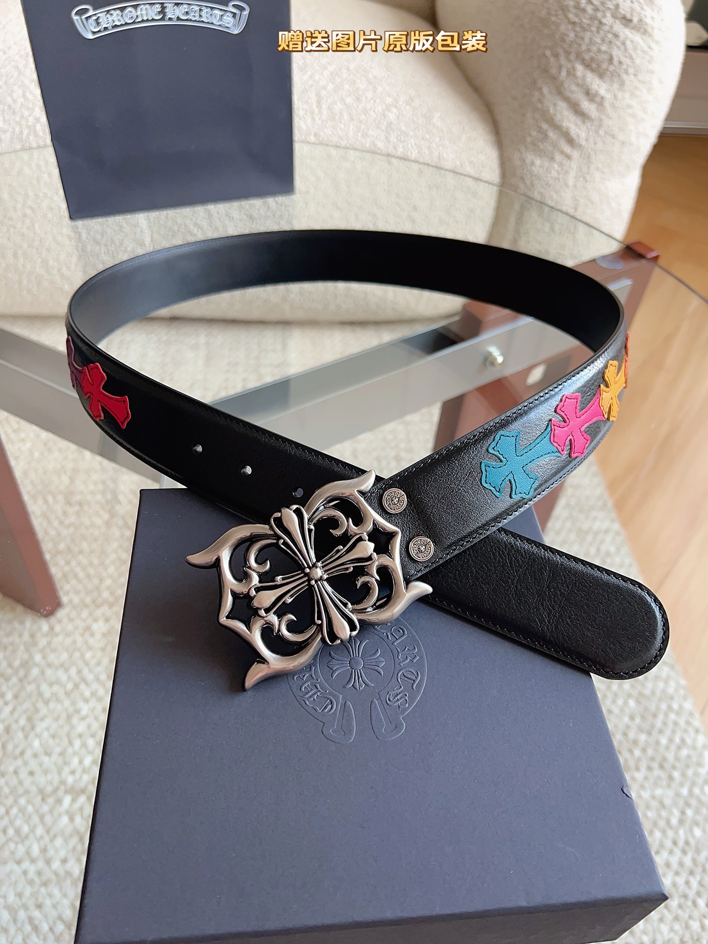 Chrome Hearts 𝐂𝐡𝐫𝐨𝐦𝐞𝐇𝐞𝐚𝐫𝐭𝐬克罗心男士腰带 是一款明星 爱不释手品牌