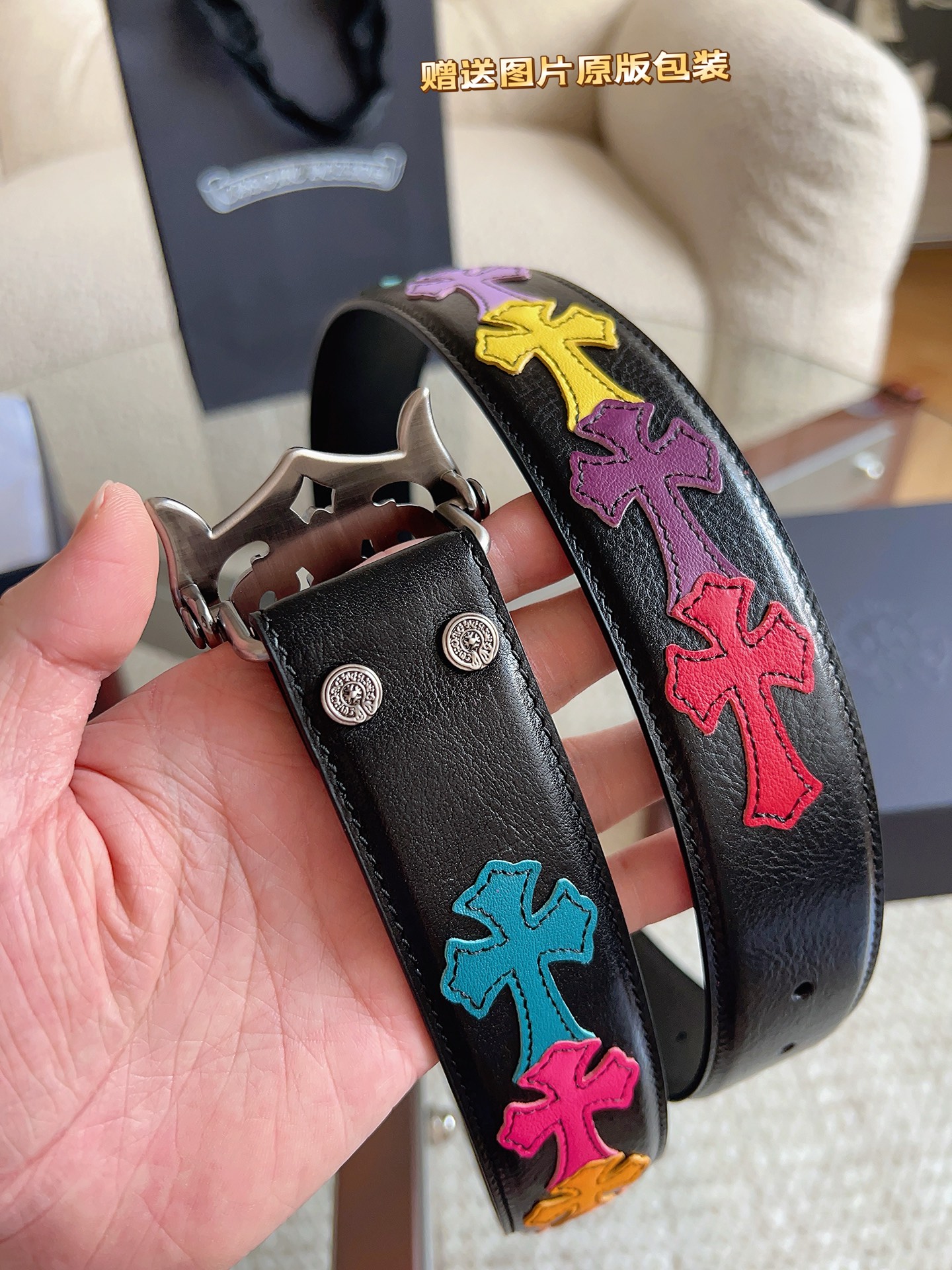 Chrome Hearts 𝐂𝐡𝐫𝐨𝐦𝐞𝐇𝐞𝐚𝐫𝐭𝐬克罗心男士腰带 是一款明星 爱不释手品牌