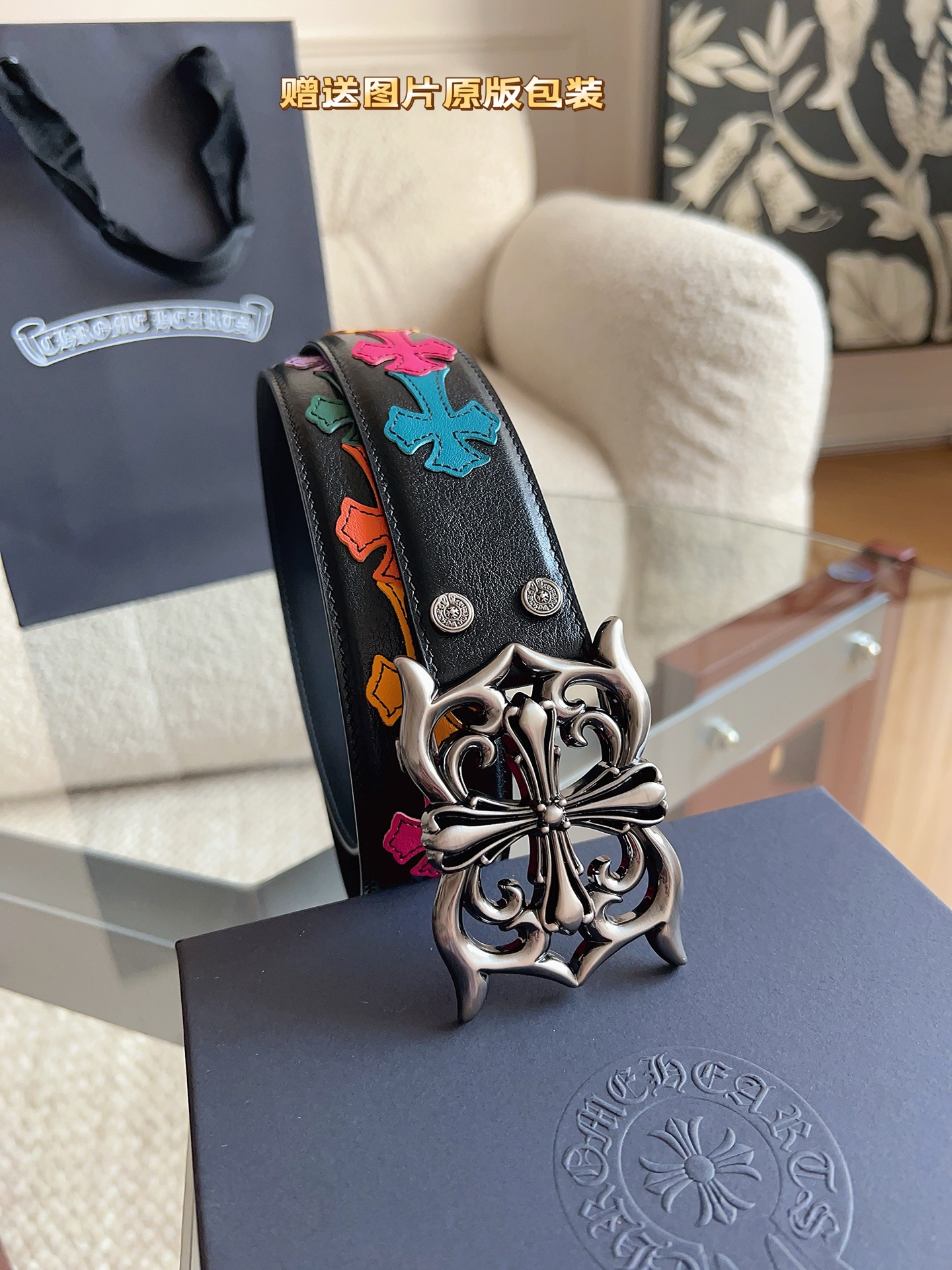 Chrome Hearts 𝐂𝐡𝐫𝐨𝐦𝐞𝐇𝐞𝐚𝐫𝐭𝐬克罗心男士腰带 是一款明星 爱不释手品牌