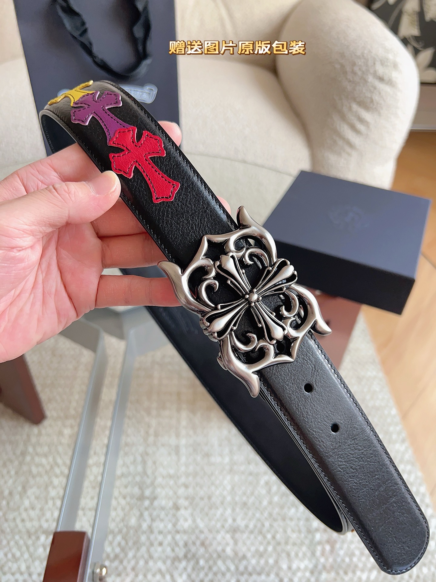 Chrome Hearts 𝐂𝐡𝐫𝐨𝐦𝐞𝐇𝐞𝐚𝐫𝐭𝐬克罗心男士腰带 是一款明星 爱不释手品牌