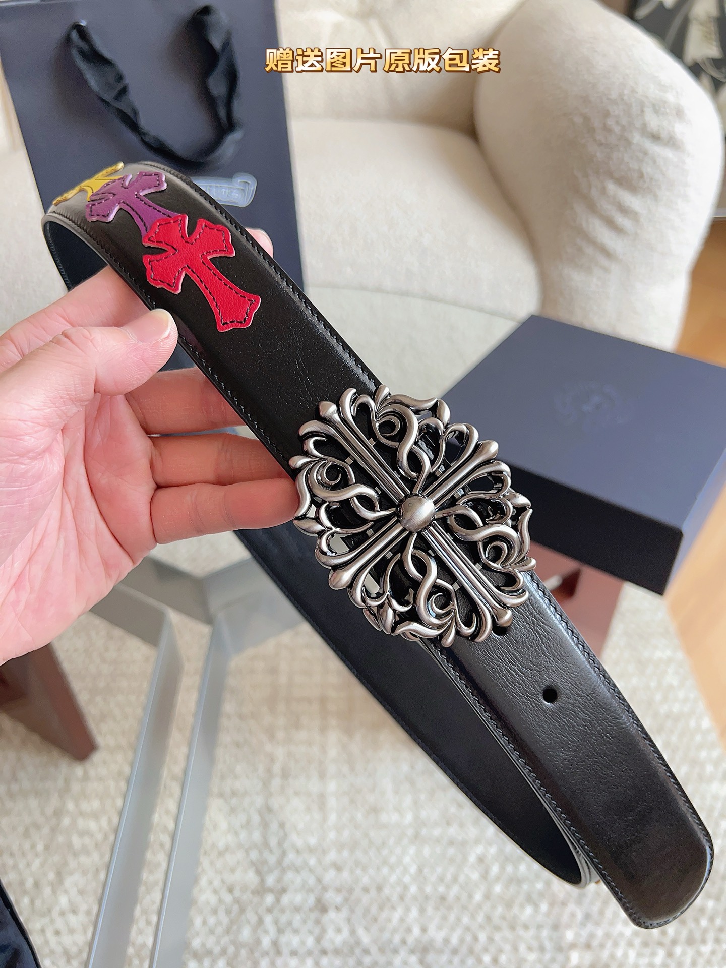 Chrome Hearts 𝐂𝐡𝐫𝐨𝐦𝐞𝐇𝐞𝐚𝐫𝐭𝐬克罗心男士腰带 是一款明星 爱不释手品牌