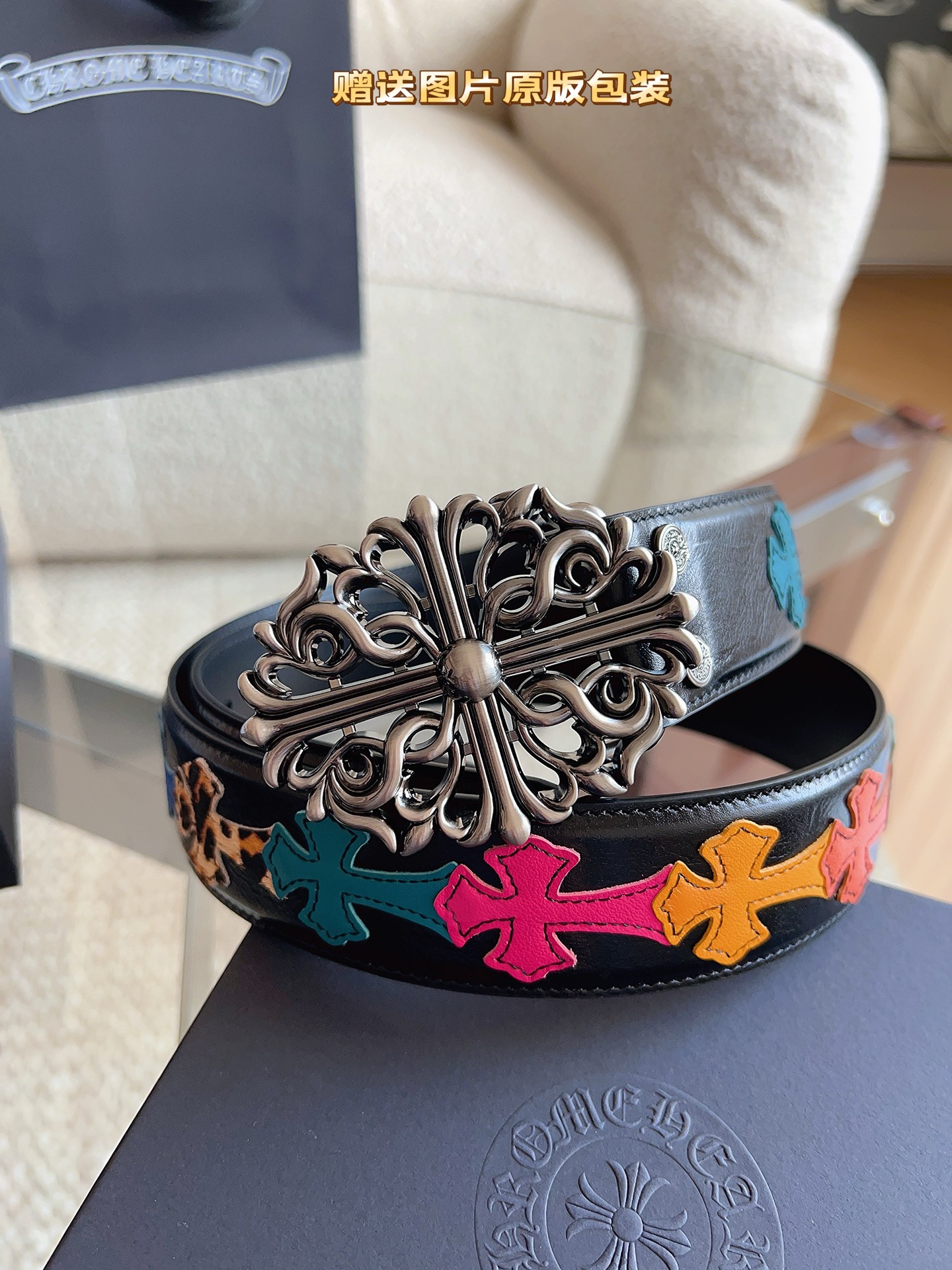 Chrome Hearts 𝐂𝐡𝐫𝐨𝐦𝐞𝐇𝐞𝐚𝐫𝐭𝐬克罗心男士腰带 是一款明星 爱不释手品牌