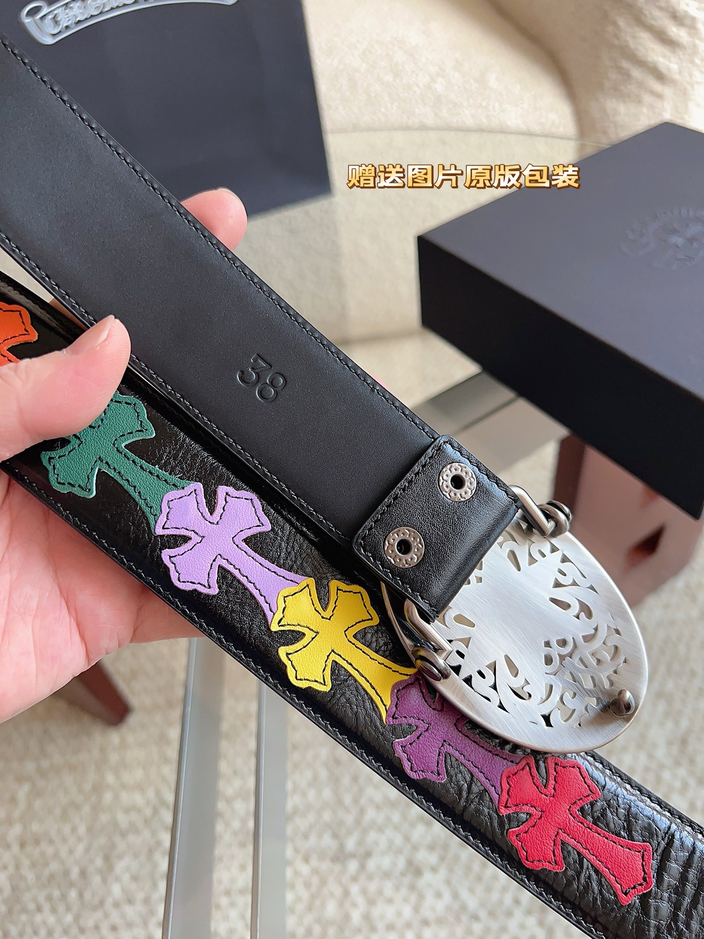 Chrome Hearts 𝐂𝐡𝐫𝐨𝐦𝐞𝐇𝐞𝐚𝐫𝐭𝐬克罗心男士腰带 是一款明星 爱不释手品牌