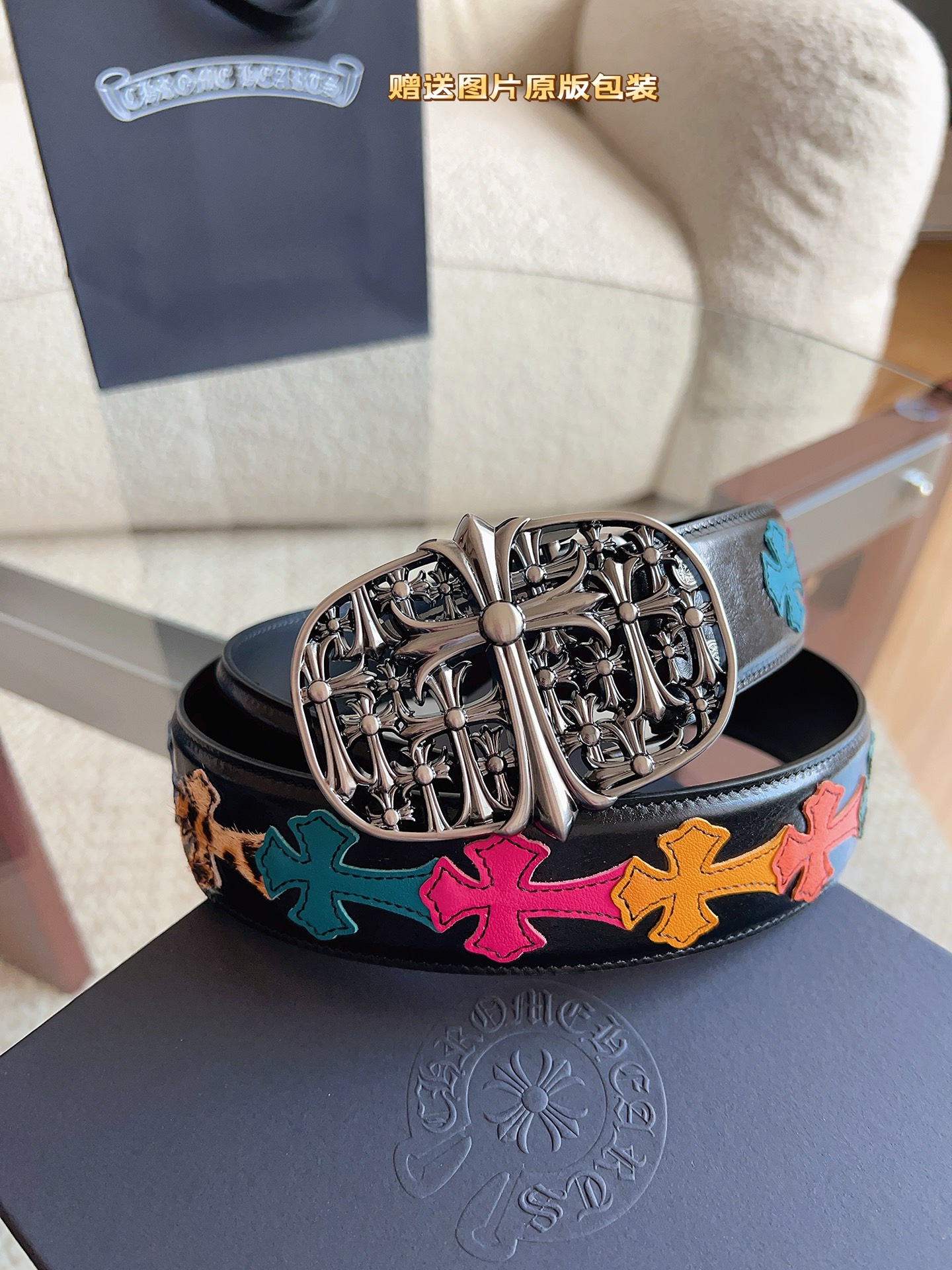 Chrome Hearts 𝐂𝐡𝐫𝐨𝐦𝐞𝐇𝐞𝐚𝐫𝐭𝐬克罗心男士腰带 是一款明星 爱不释手品牌