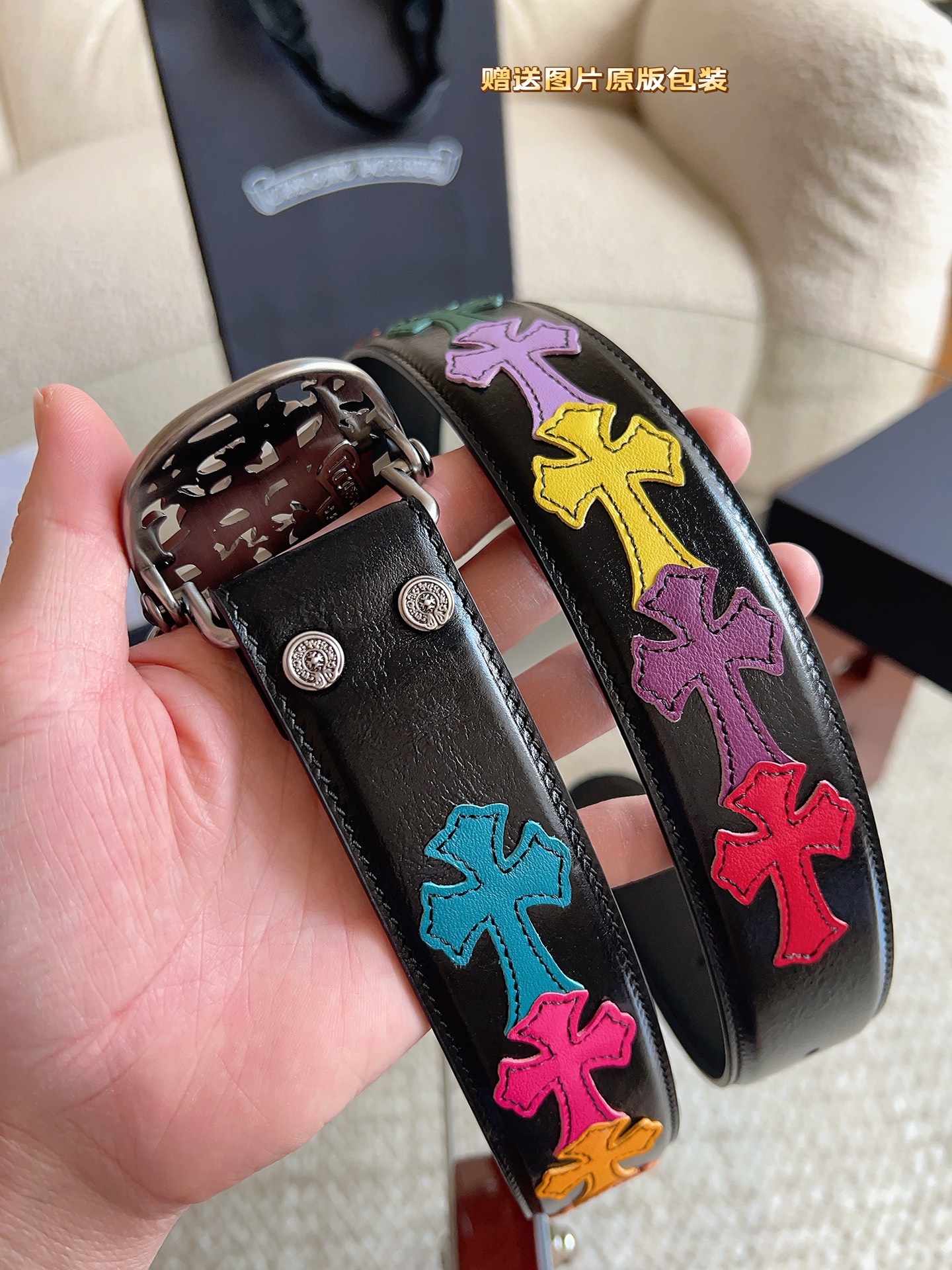 Chrome Hearts 𝐂𝐡𝐫𝐨𝐦𝐞𝐇𝐞𝐚𝐫𝐭𝐬克罗心男士腰带 是一款明星 爱不释手品牌