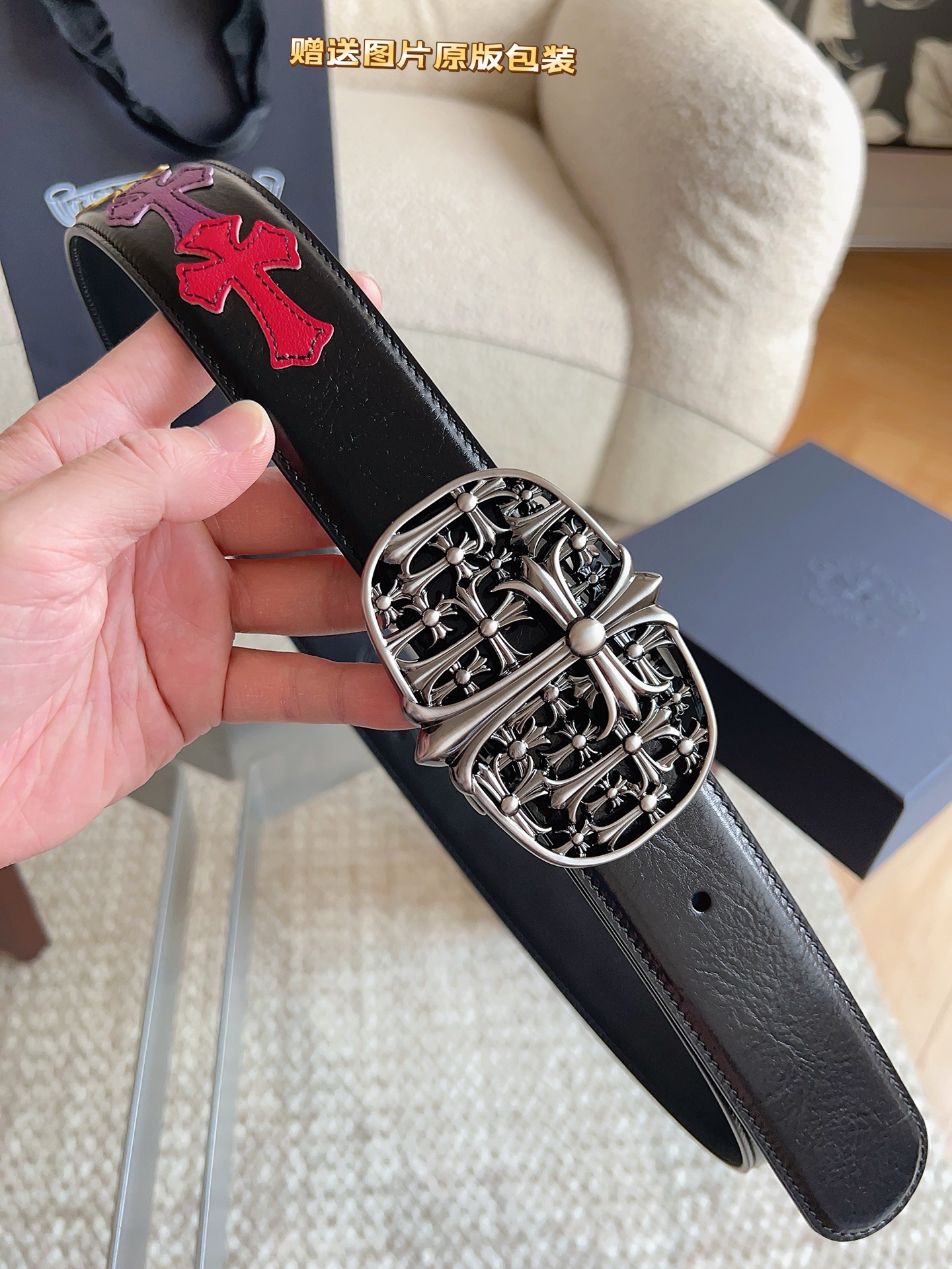 Chrome Hearts 𝐂𝐡𝐫𝐨𝐦𝐞𝐇𝐞𝐚𝐫𝐭𝐬克罗心男士腰带 是一款明星 爱不释手品牌