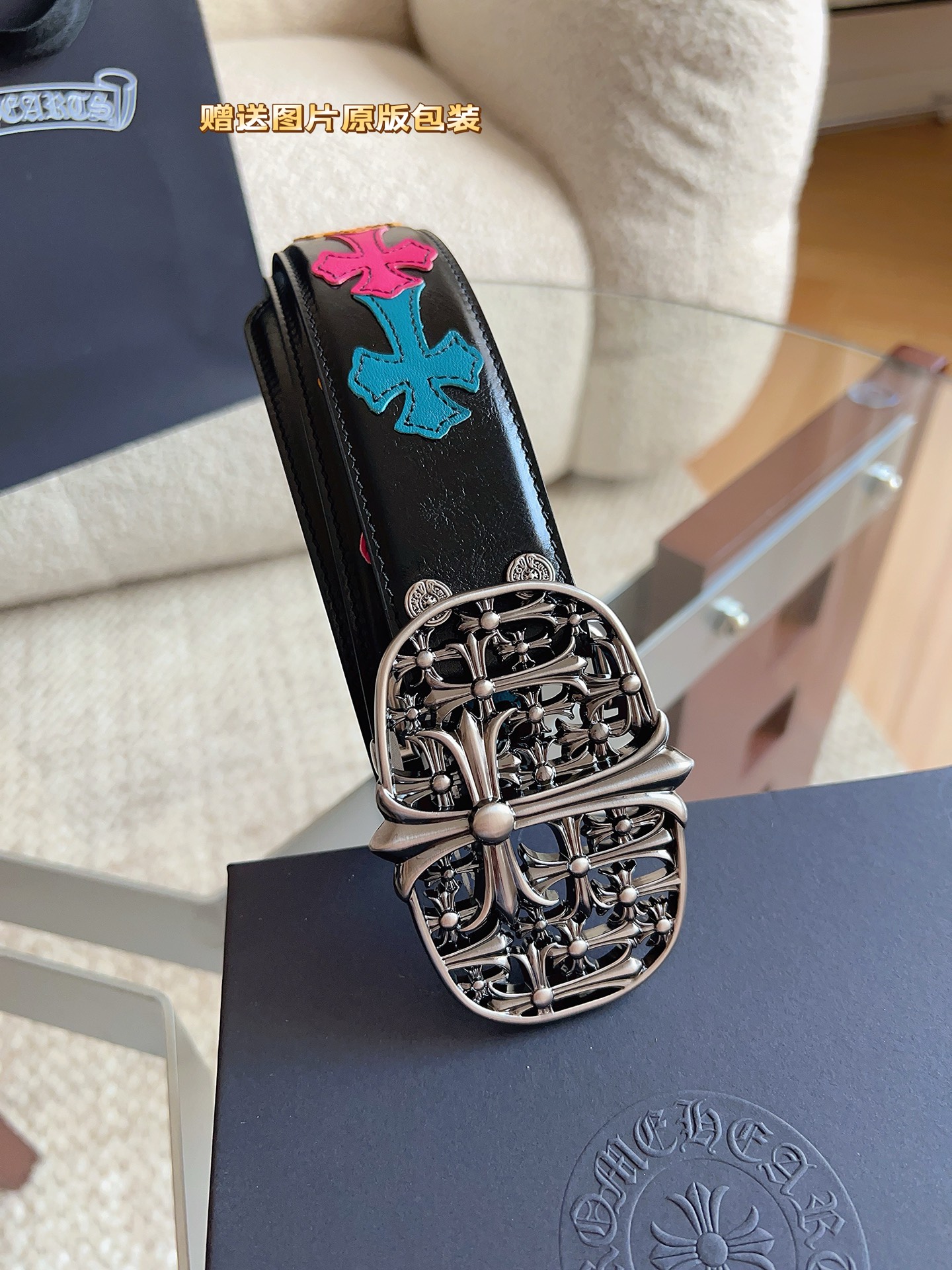 Chrome Hearts 𝐂𝐡𝐫𝐨𝐦𝐞𝐇𝐞𝐚𝐫𝐭𝐬克罗心男士腰带 是一款明星 爱不释手品牌