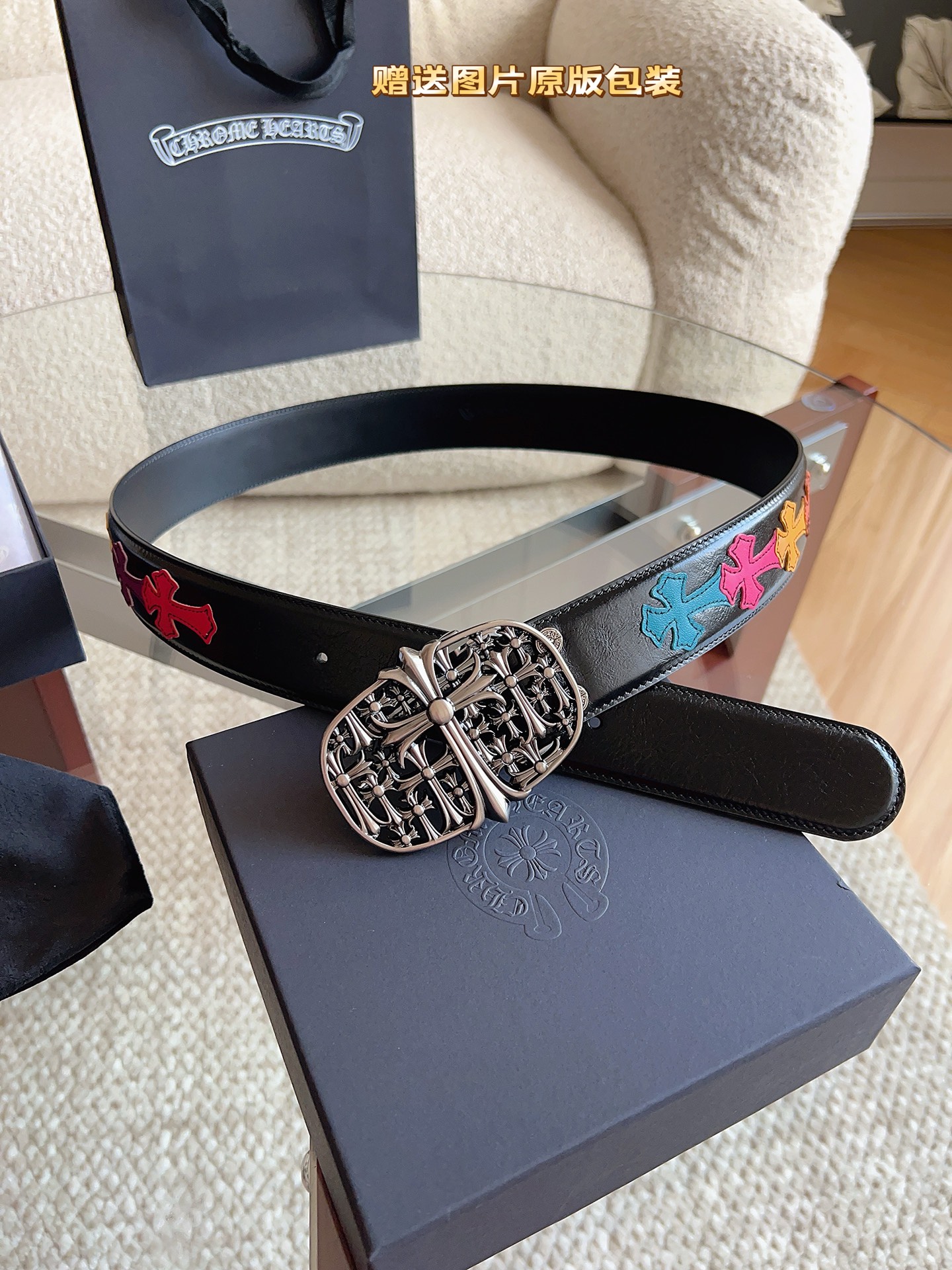 Chrome Hearts 𝐂𝐡𝐫𝐨𝐦𝐞𝐇𝐞𝐚𝐫𝐭𝐬克罗心男士腰带 是一款明星 爱不释手品牌