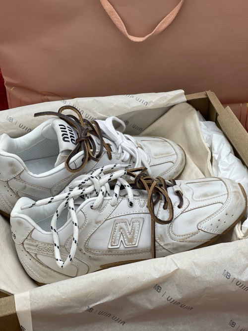 Miu Miu x New Balance 530 White Leather Sneakers Unisex Authentic Style 1 Miu Miu x New Balance 530 White Leather Sneakers Unisex Authentic Style