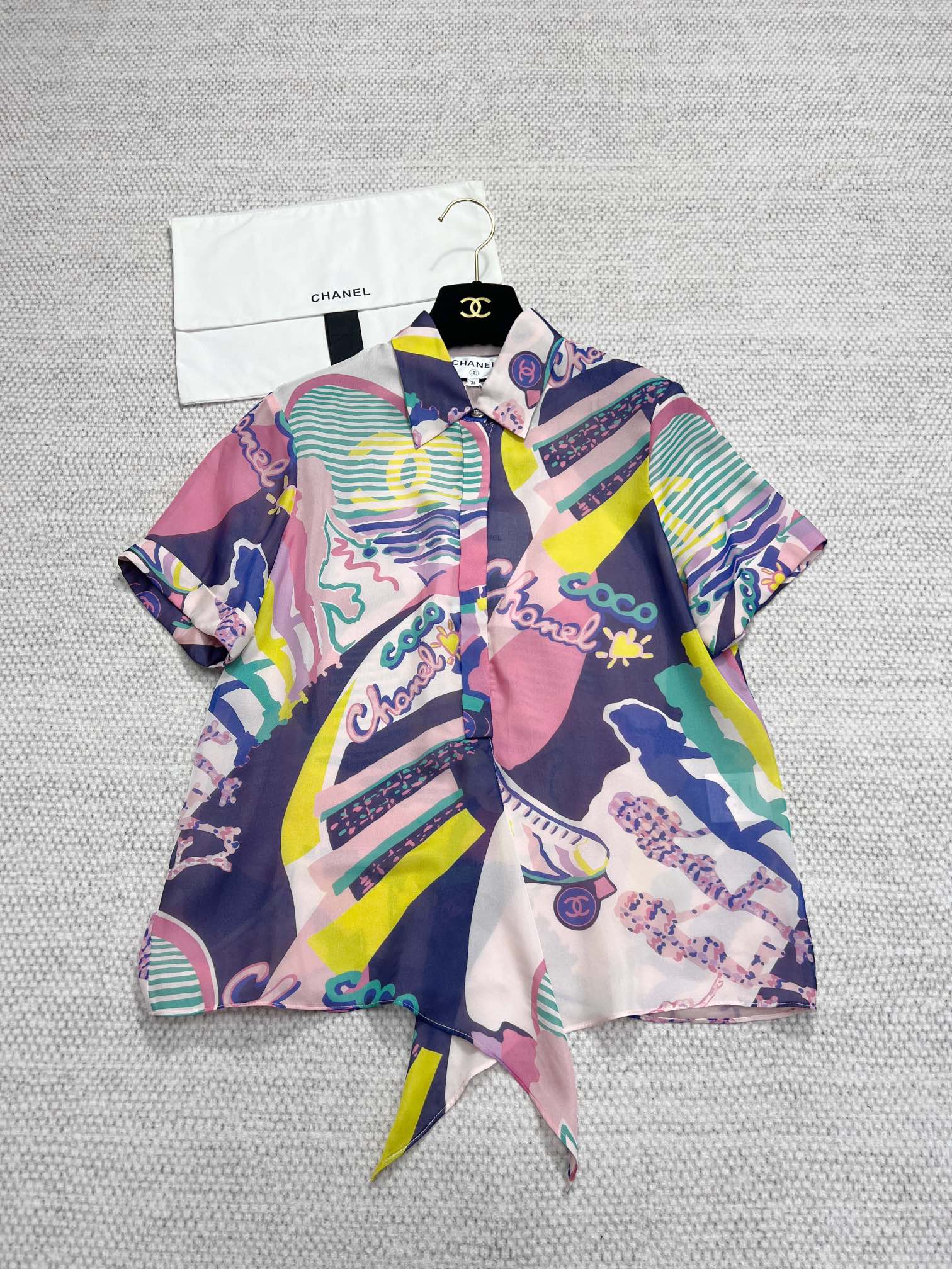 Chanel Roupa Camisas e Blusas Réplica alta de designer
 Seda