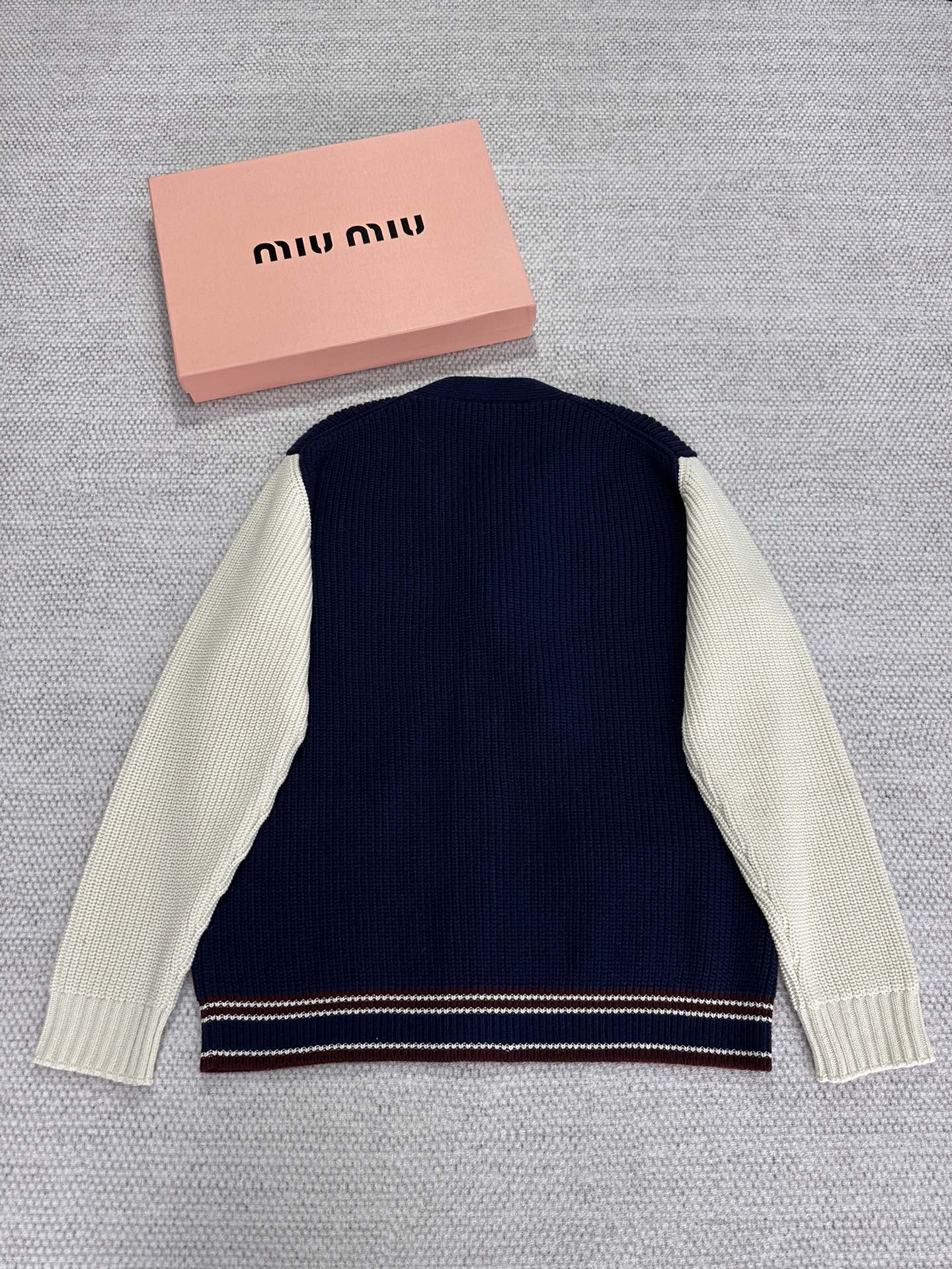 Miu Miu Inspired Oversized Knit Cardigan with Embroidered Logo - High Quality 5 i1733374535 4960 3