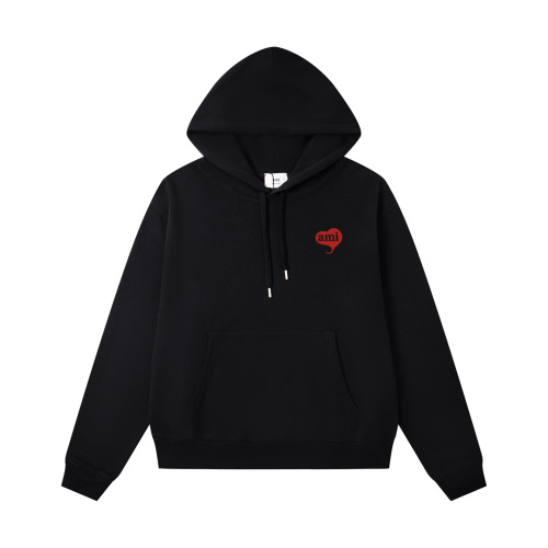 AMI Paris Balloon Heart Logo Hoodie - Unisex Cotton Fleece Sweatshirt 1 AMI Paris Balloon Heart Logo Hoodie - Unisex Cotton Fleece Sweatshirt