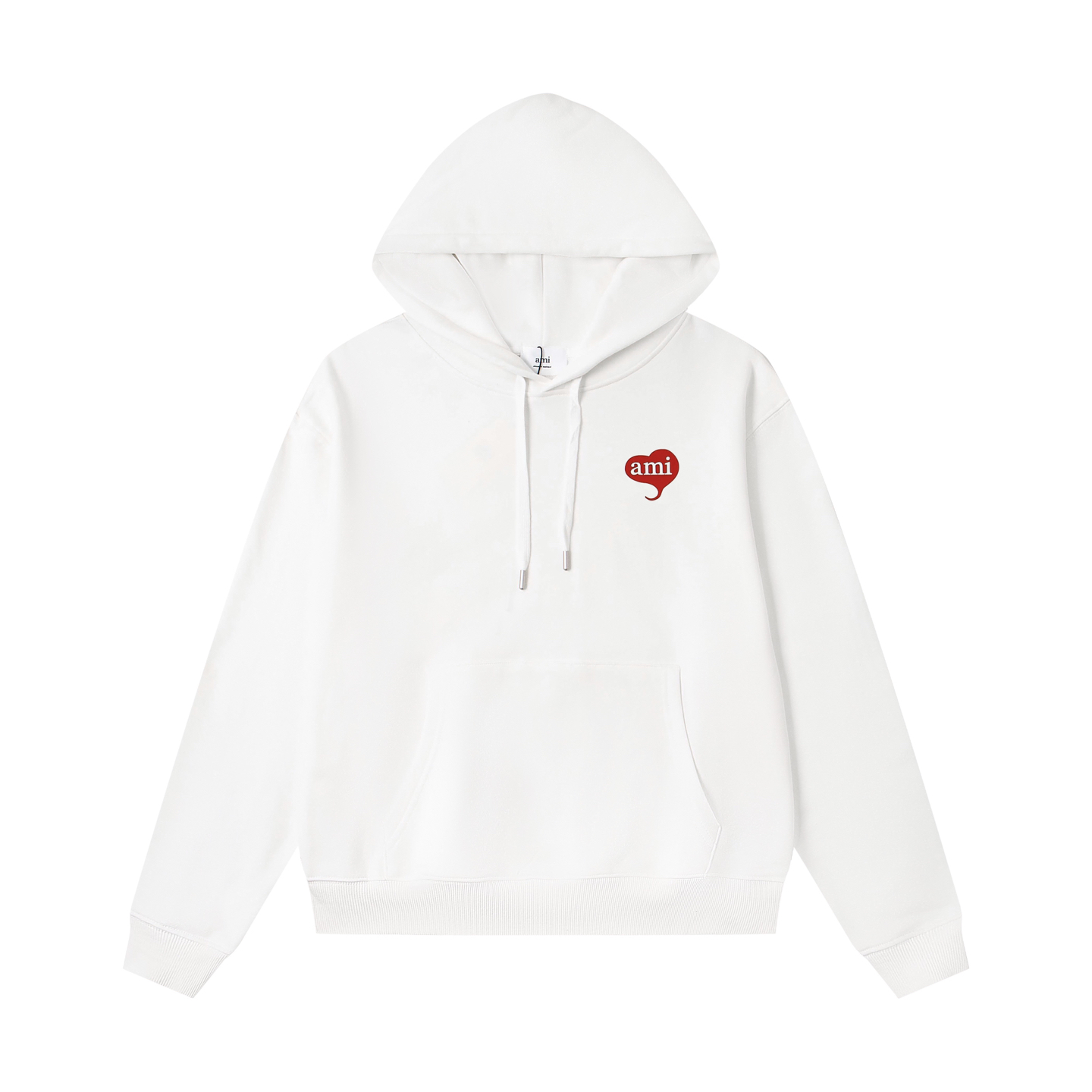 AMI Paris Balloon Heart Logo Hoodie Sweatshirt Cotton-blend Unisex