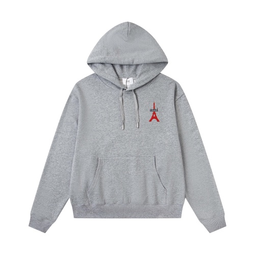 Ami Paris Eiffel Tower Logo Hoodie, Unisex Cotton Fleece Sweatshirt 1 Ami Paris Eiffel Tower Logo Hoodie, Unisex Cotton Fleece Sweatshirt