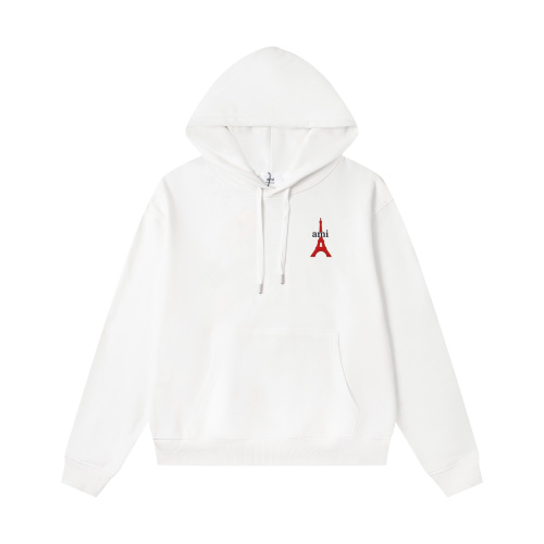 Ami Paris Eiffel Tower Logo Hoodie, Unisex Cotton Fleece Sweatshirt 1 Ami Paris Eiffel Tower Logo Hoodie, Unisex Cotton Fleece Sweatshirt