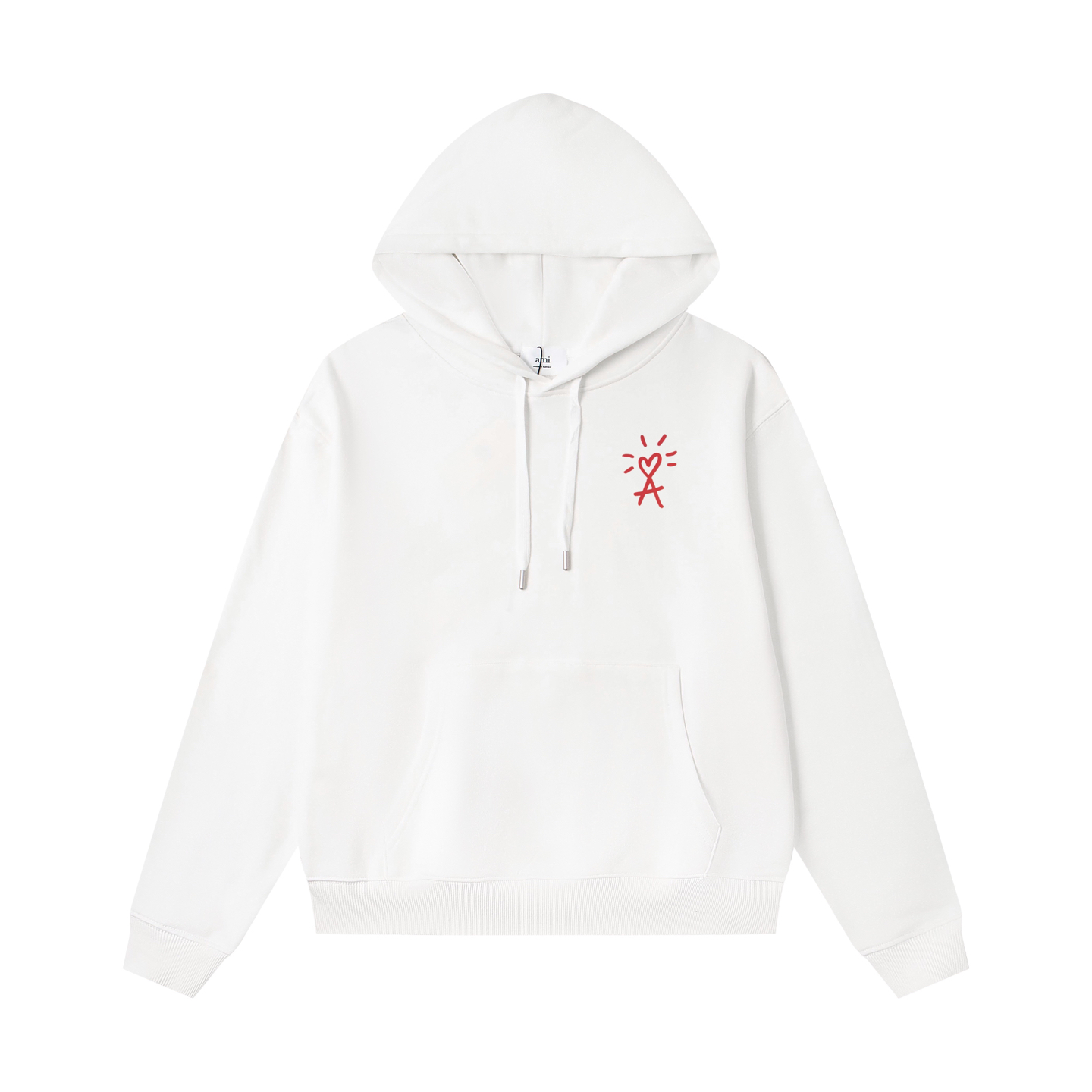 Ami de Coeur White Cotton Unisex Hoodie - Stylish & Comfortable