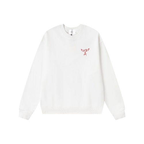 Ami De Coeur Sweatshirt With Angel Wings Embroidery, Unisex Cotton Blend 1 Ami De Coeur Sweatshirt With Angel Wings Embroidery, Unisex Cotton Blend
