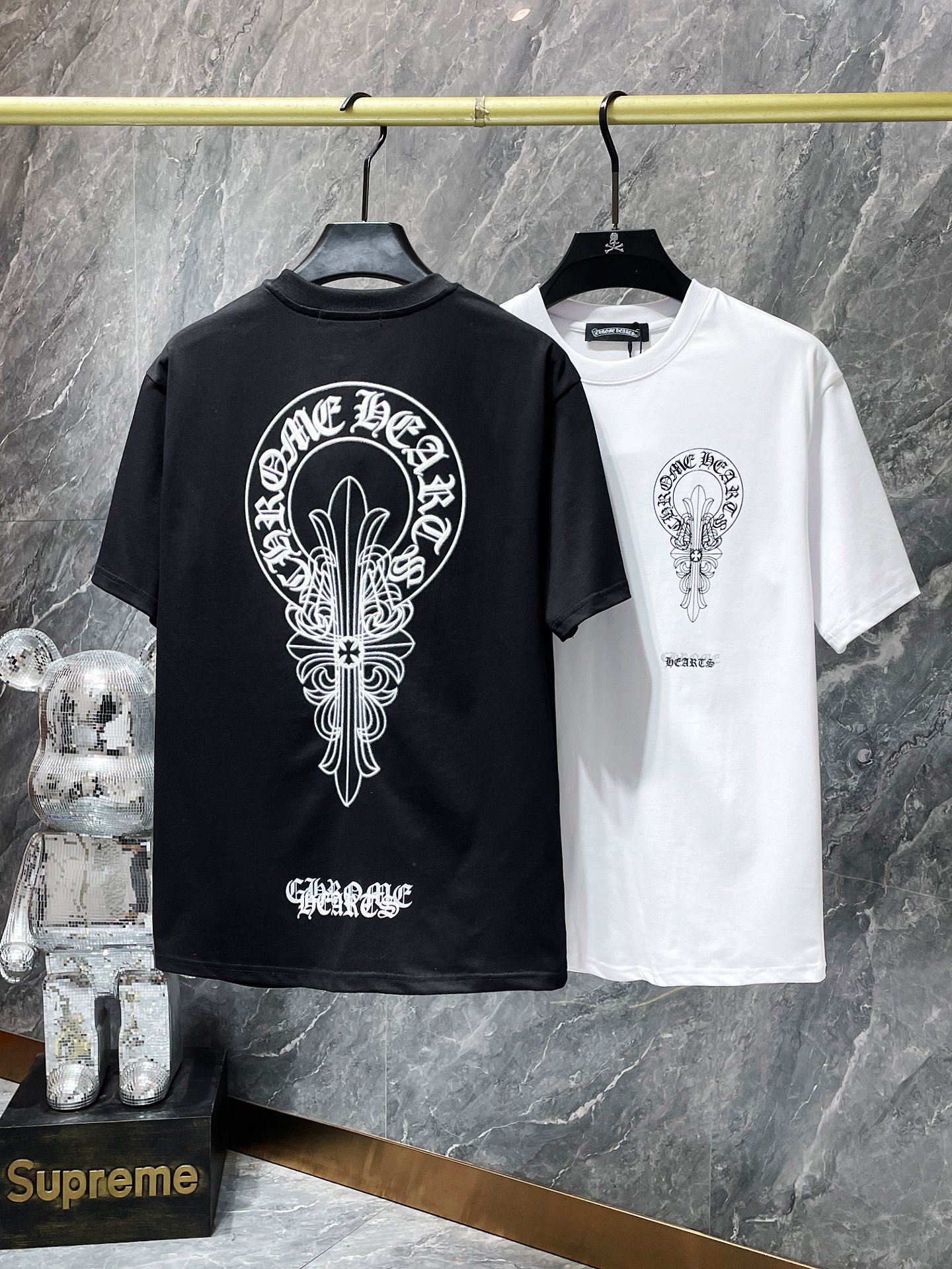 Chrome Hearts Clothing T-Shirt Perfect Quality Designer Replica
 Black White Short Sleeve