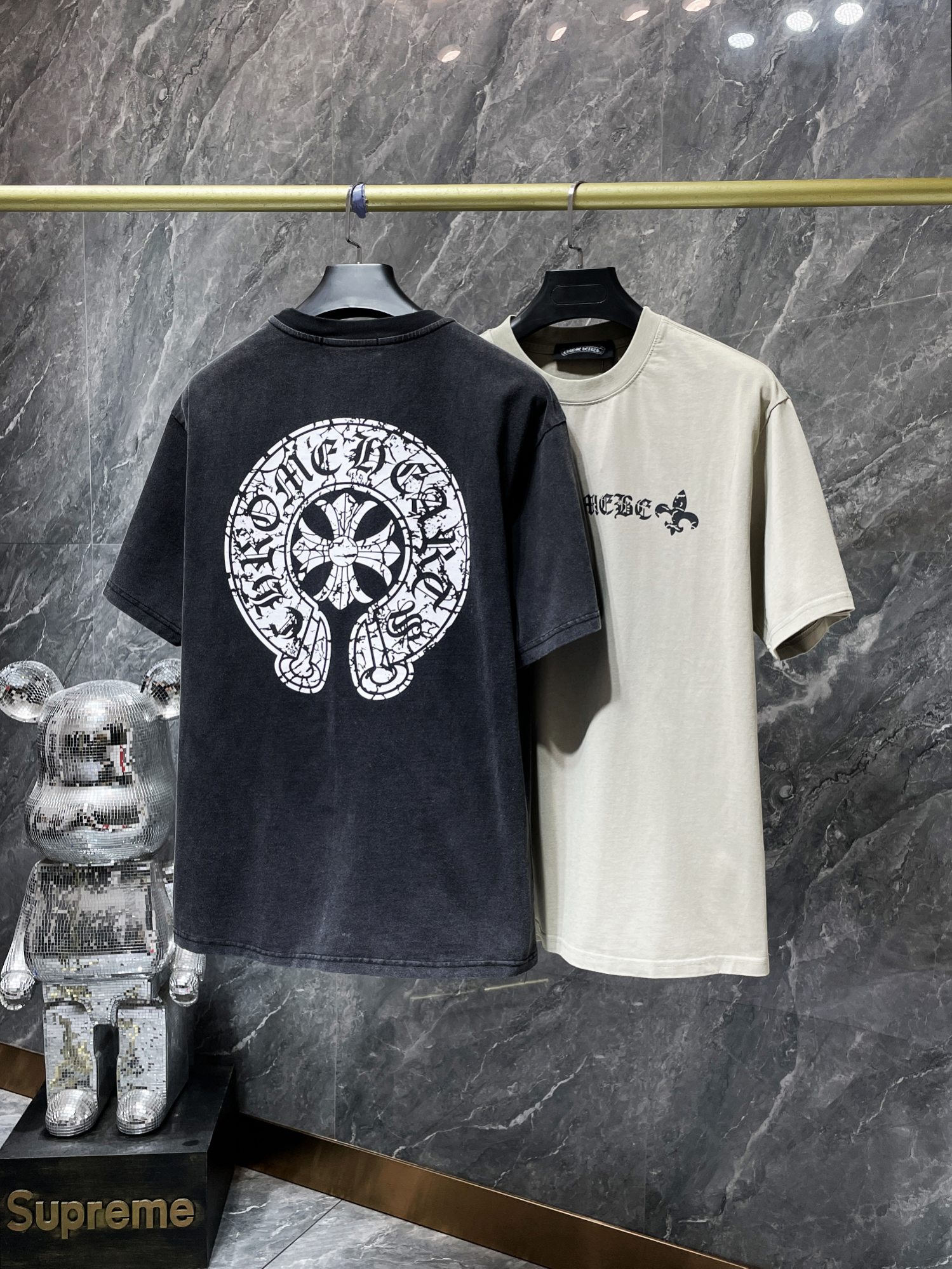 Chrome Hearts Clothing T-Shirt Wholesale Designer Shop
 Black White Summer Collection Short Sleeve