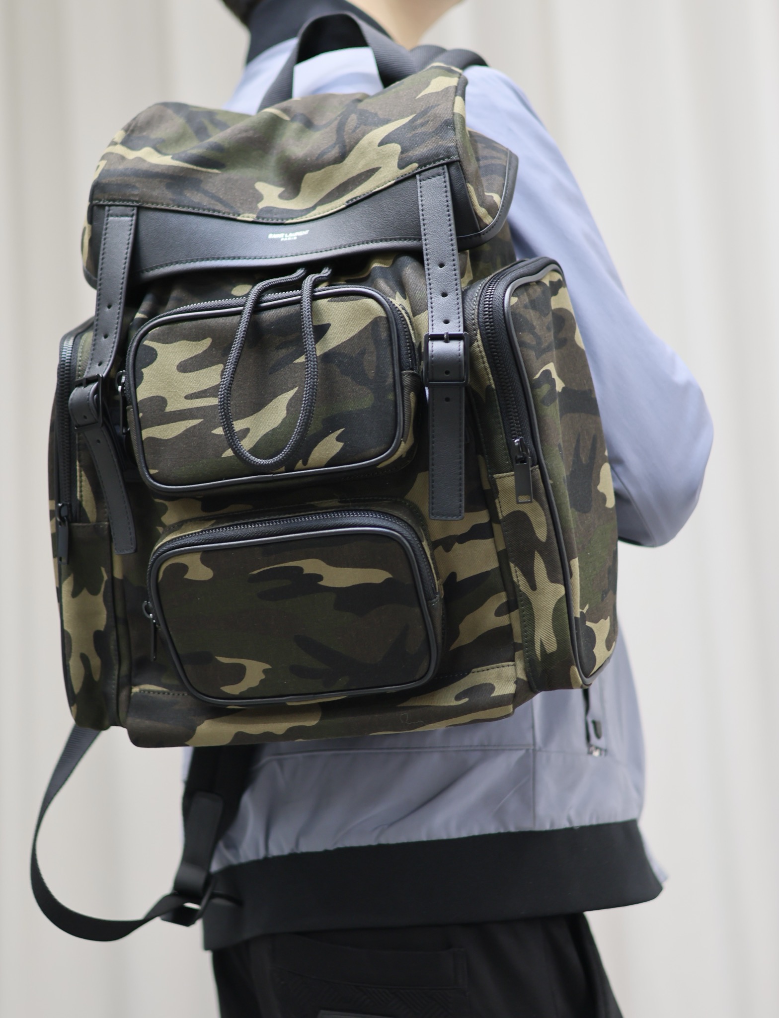 Saint Laurent ysl camouflage backpack for reference