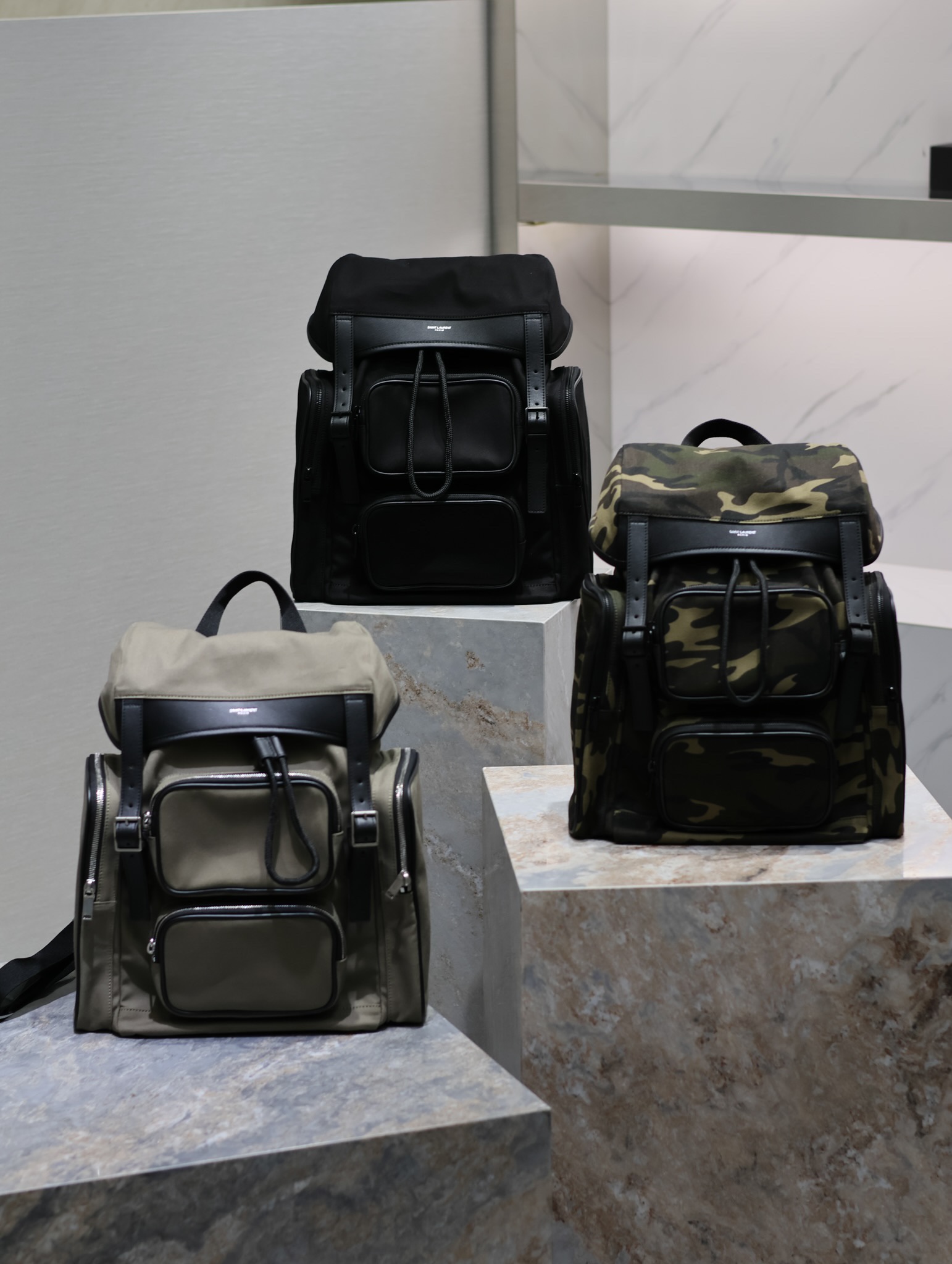 Saint Laurent ysl City_Men's Backpack/Mountain Bag