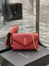 Yves Saint Laurent Crossbody & Shoulder Bags Red Cowhide Envelope