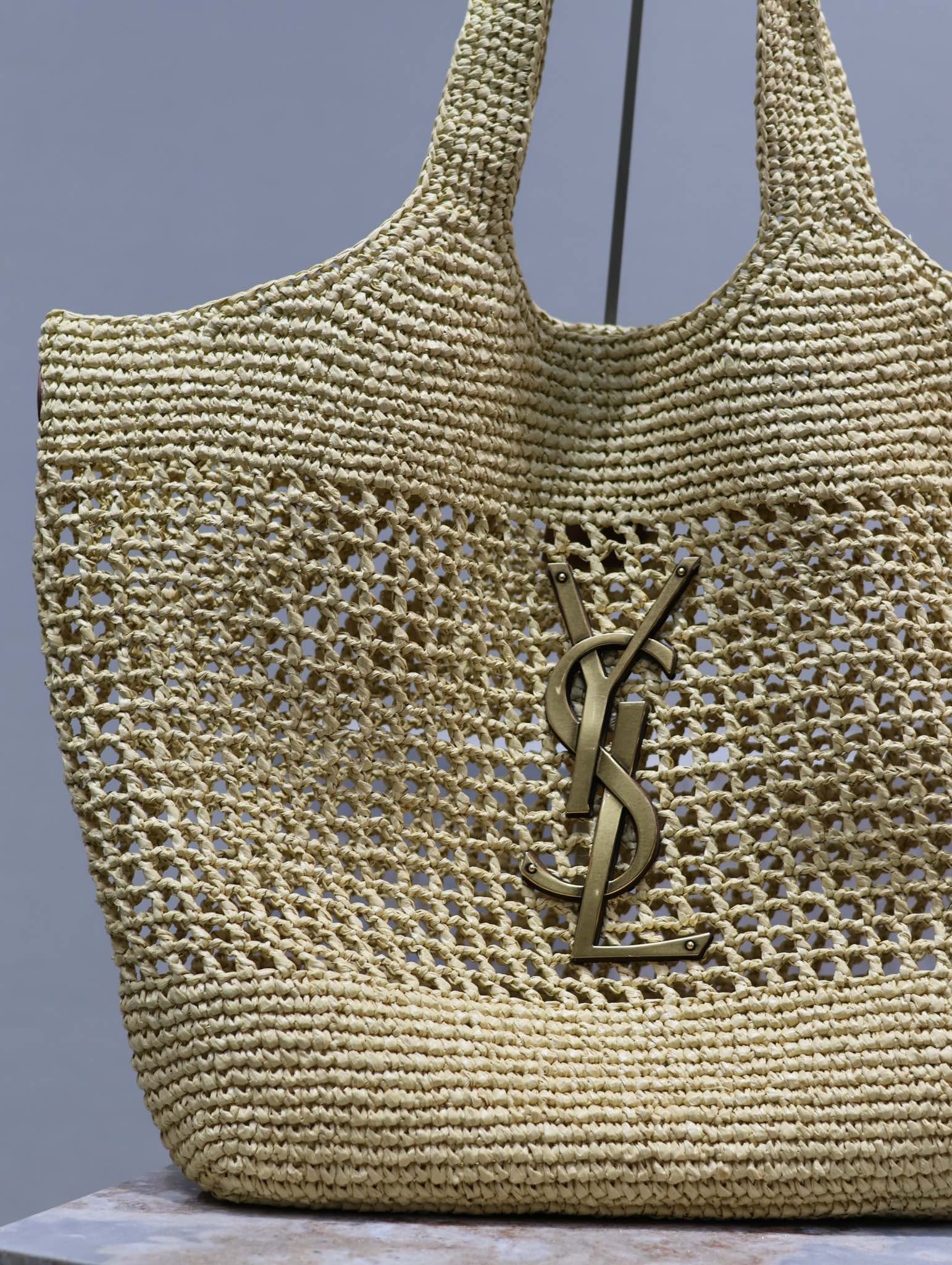 Saint Laurent ysl ICARE_woven shopping bag original factory
