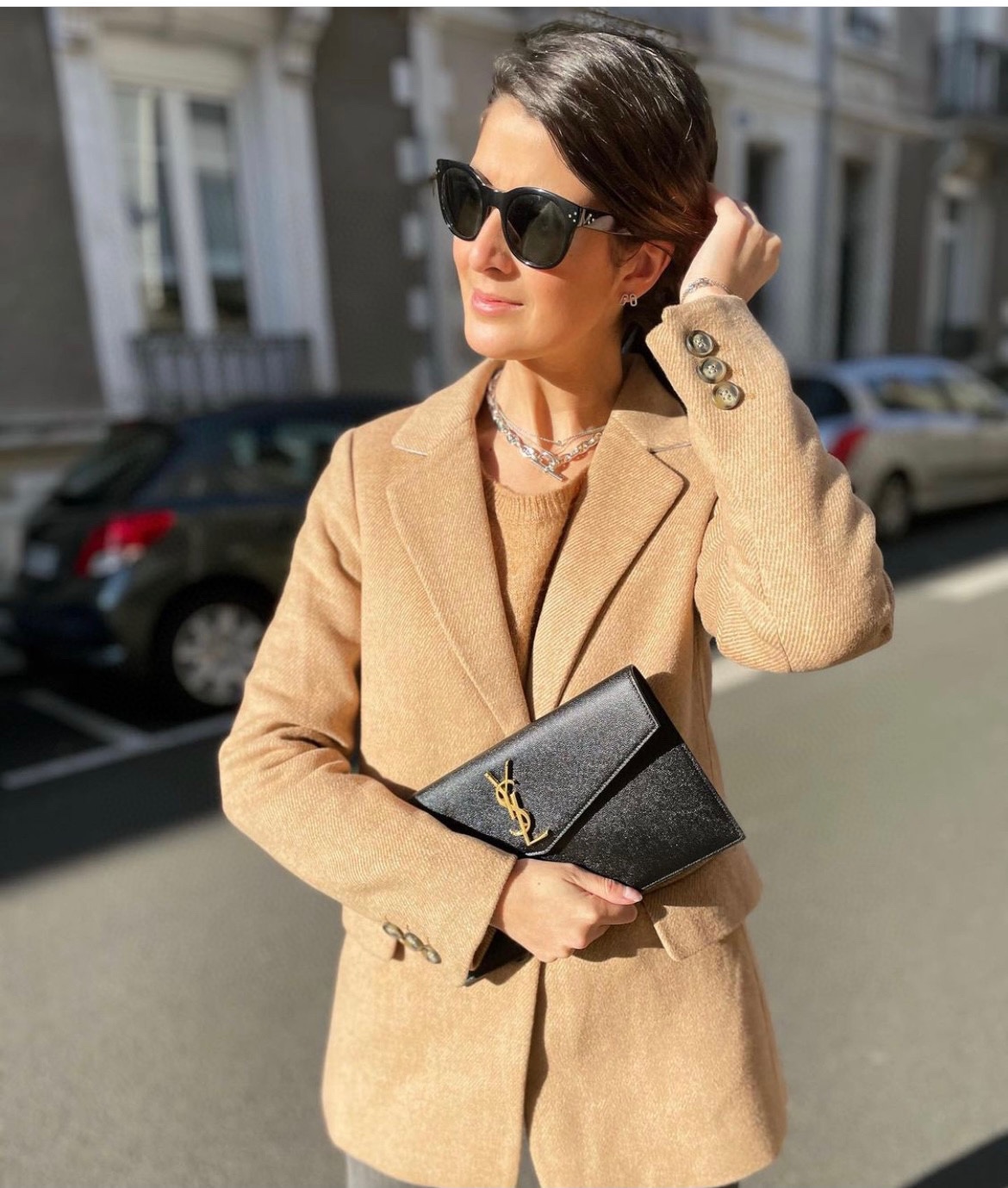 NO:389660,Black gold buckle caviar_ Blogger's dressing show, Saint Laurent, saint laurent19860909黑色金扣鱼子酱_ 博主穿搭秀,圣罗兰,saint laurent,Bag