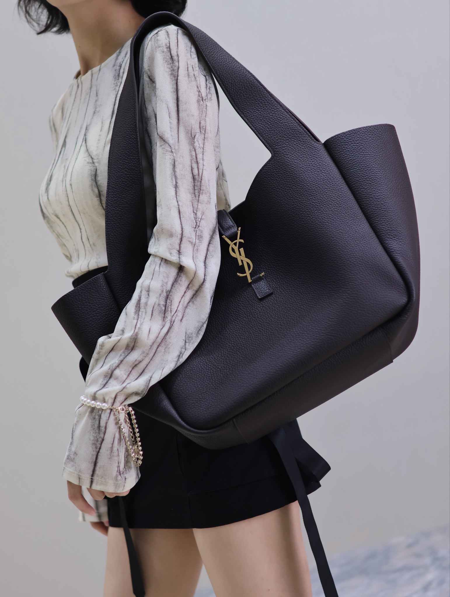 NO:387276,Take a picture of the upper body_Brown·Saint Laurent, saint laurent19860909随拍上身图_ 咖啡色·,圣罗兰,saint laurent,Bag