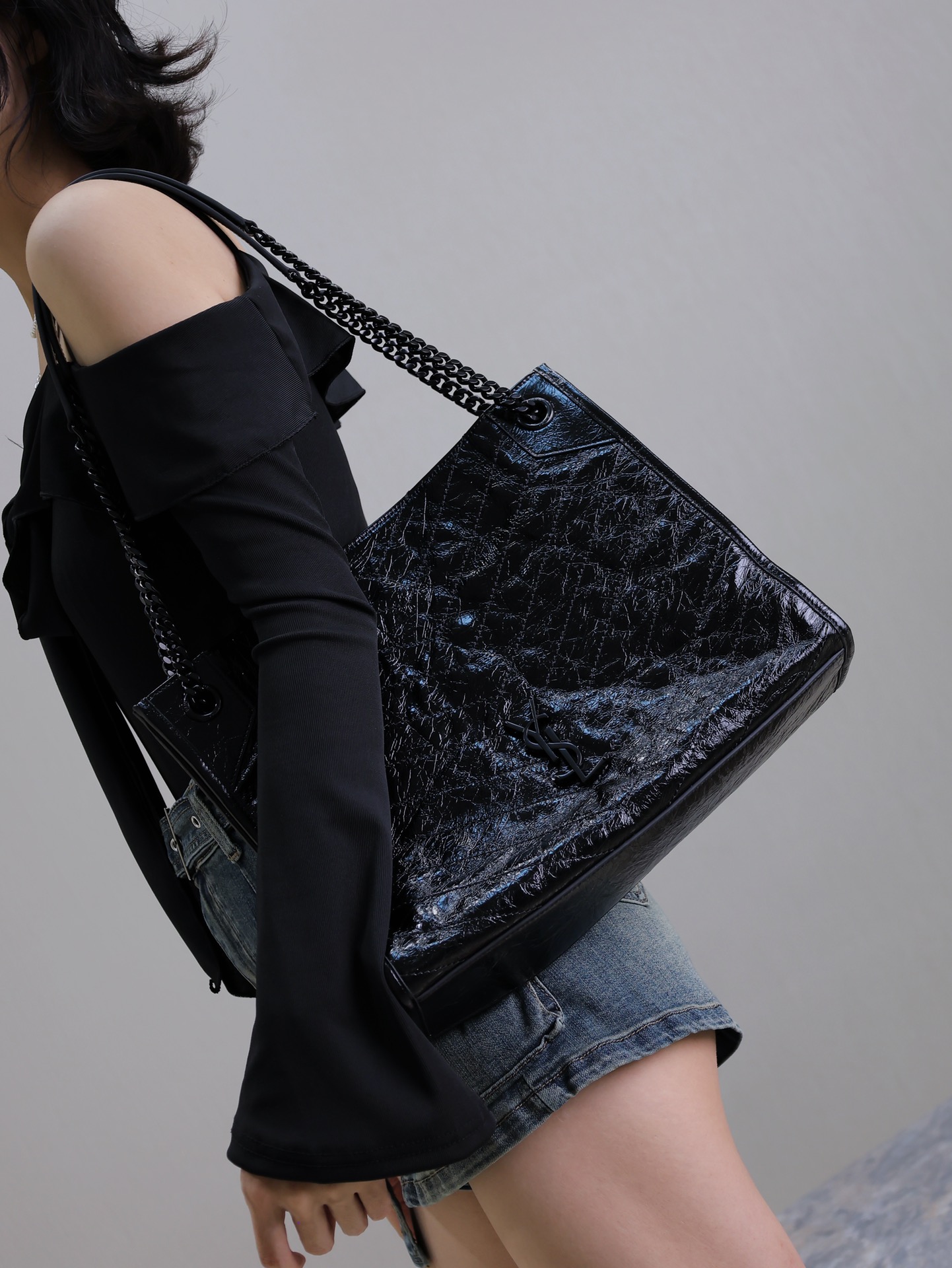 NO:209717,All black, Saint Laurent, saint laurent19860909All black,圣罗兰,saint laurent,Bag