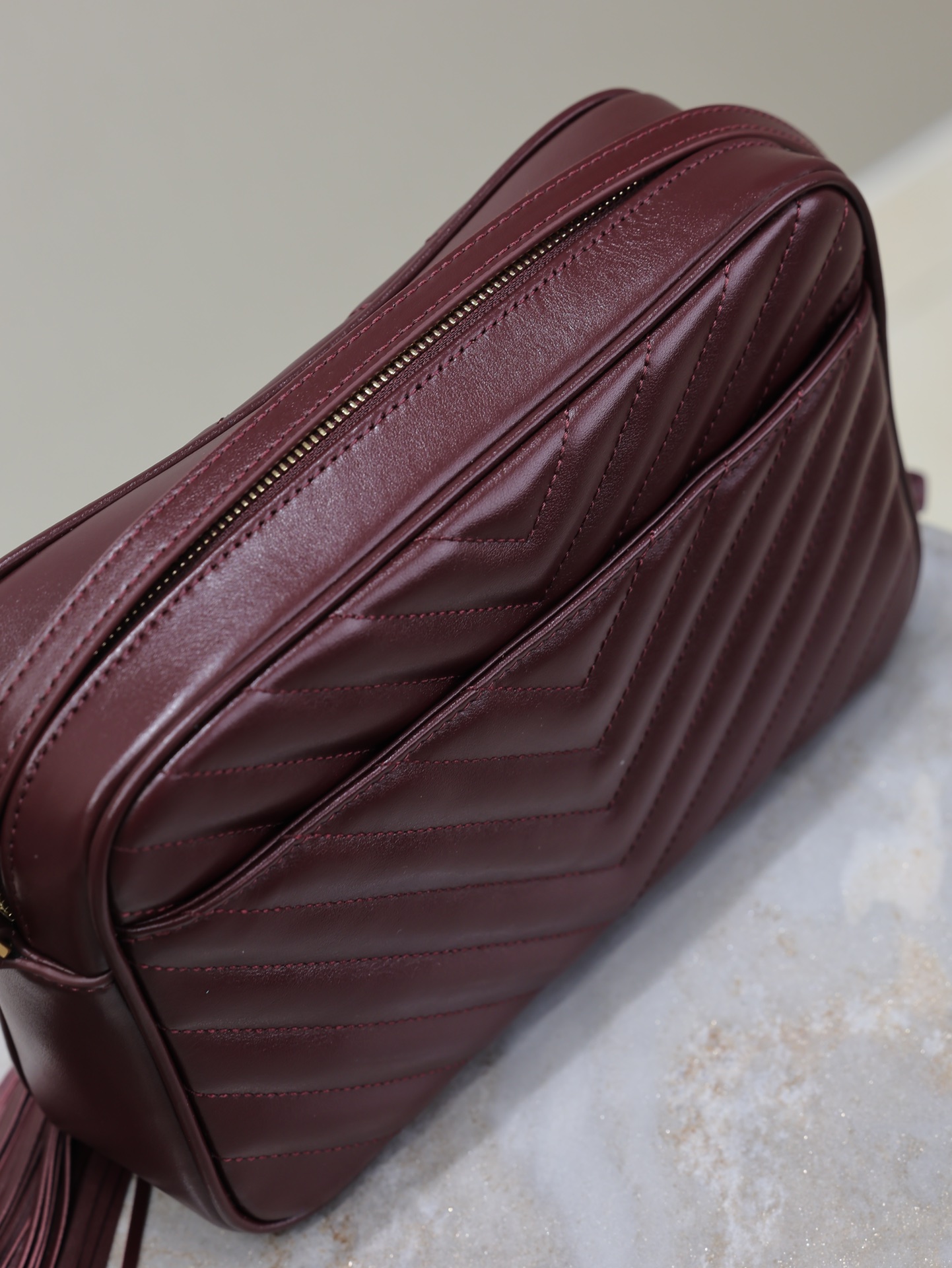 YSL taske rødbrun rød — photo 8