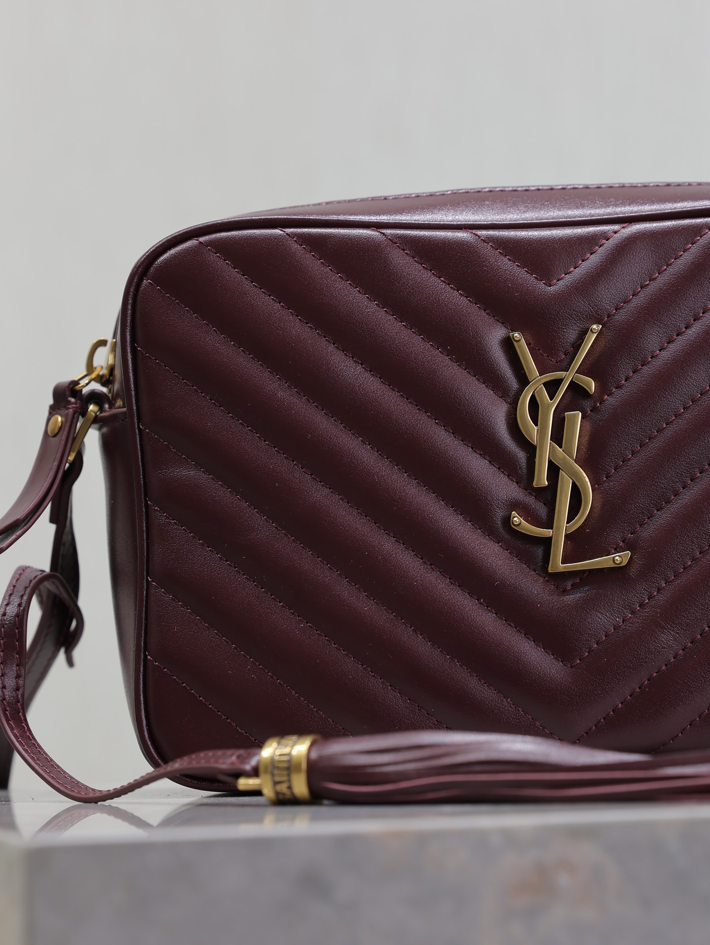 YSL taske rødbrun rød — photo 3