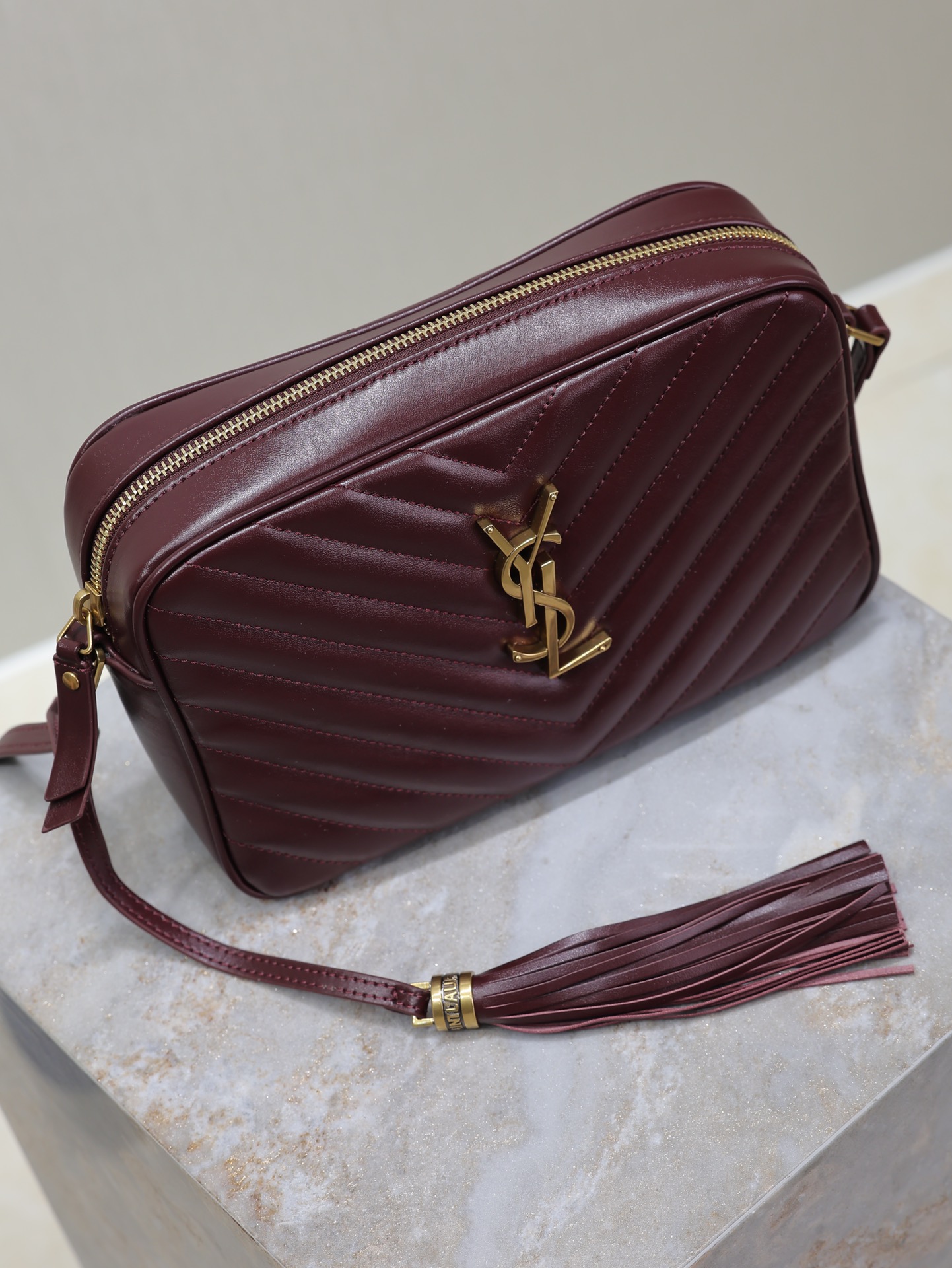 YSL taske rødbrun rød — photo 5