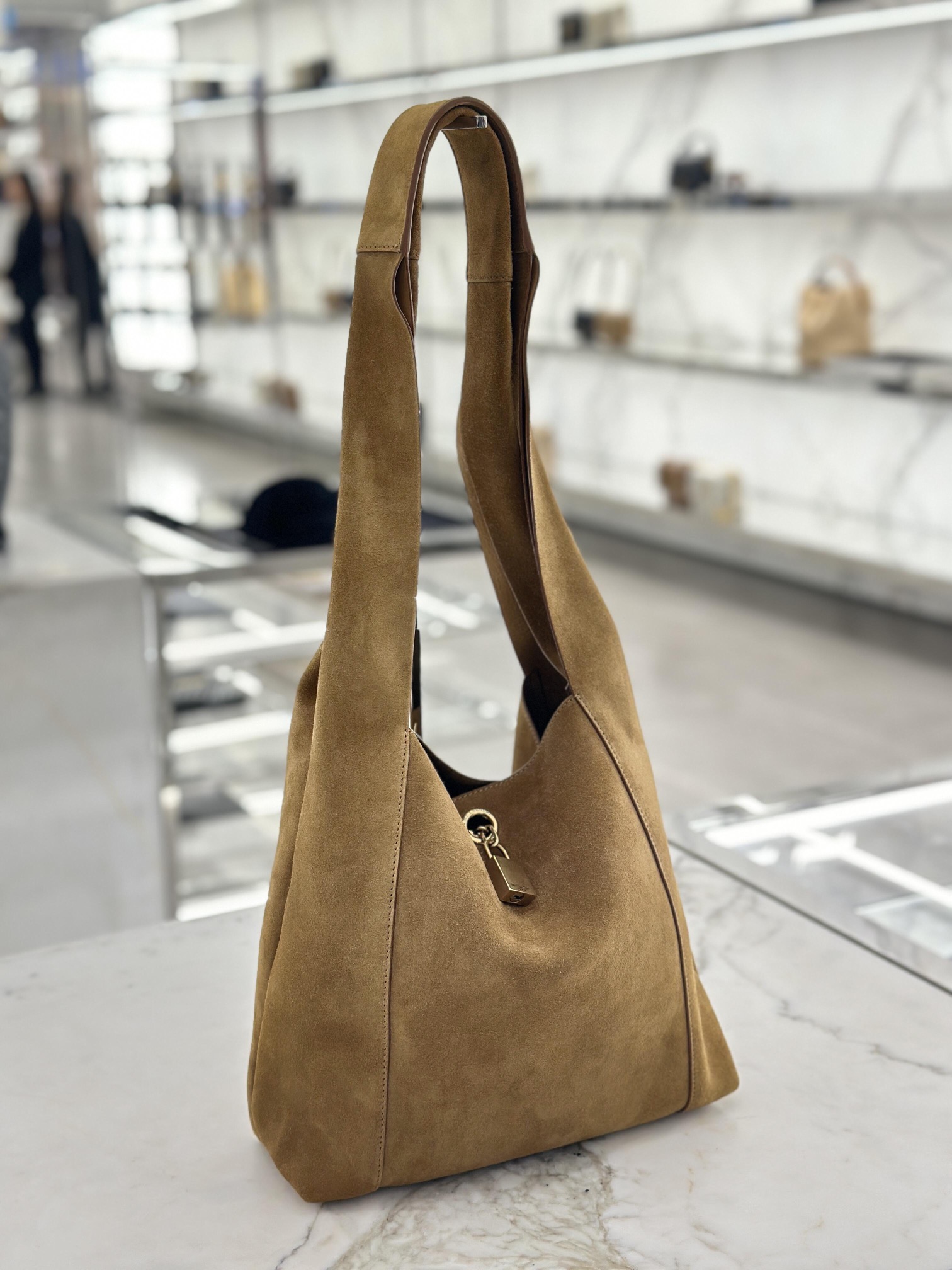 Saint Laurent Tanger bag with super Maillard style