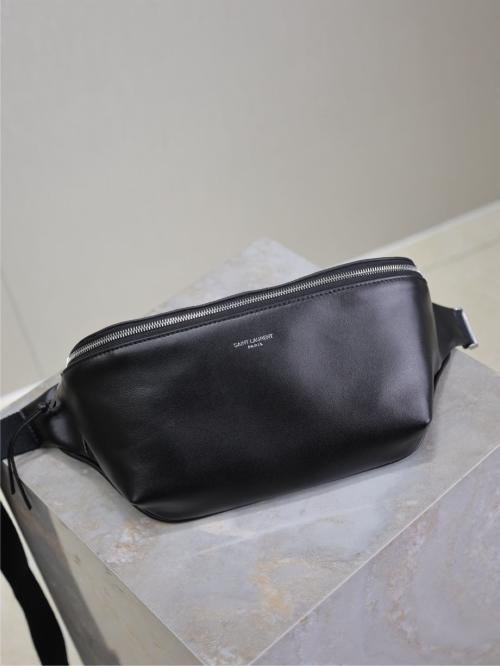 Saint Laurent Black Leather Belt Bag / Crossbody, Unisex Style 505671 1 Saint Laurent Black Leather Belt Bag / Crossbody, Unisex Style 505671