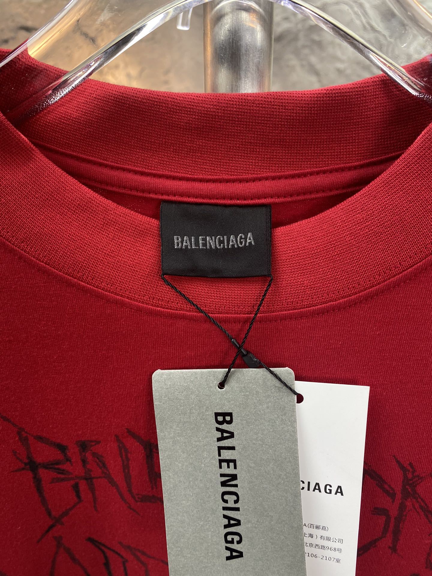 Balenciaga巴黎世家龙年限定标语印花短袖TeeZP打板历时半个多月时间根据原版开发不管是面料印花